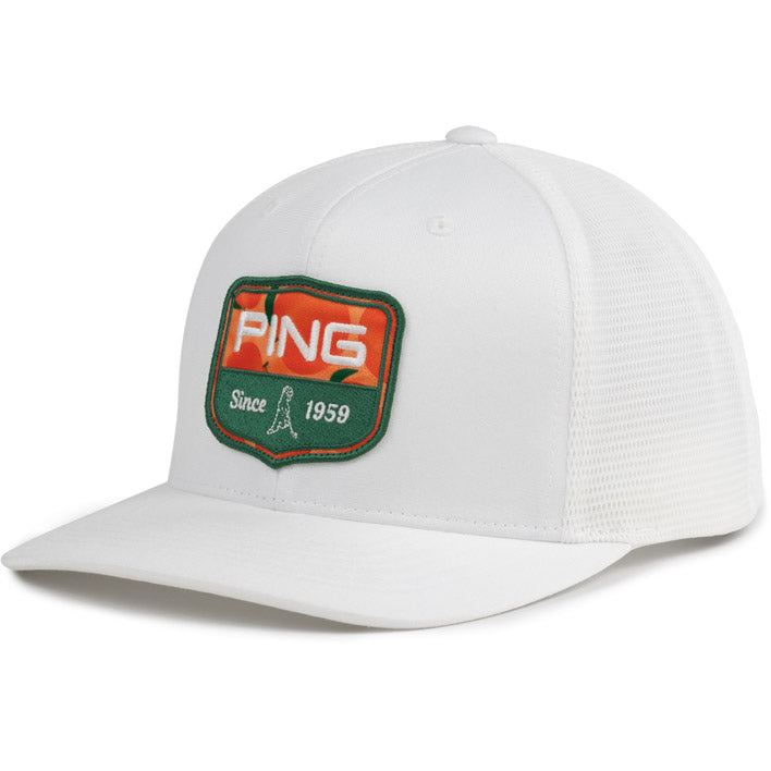 Ping Heritage Limited Edition Snapback Hat - White - 2024 Collection - Perfect for Golf, Streetwear & Casual Outfits