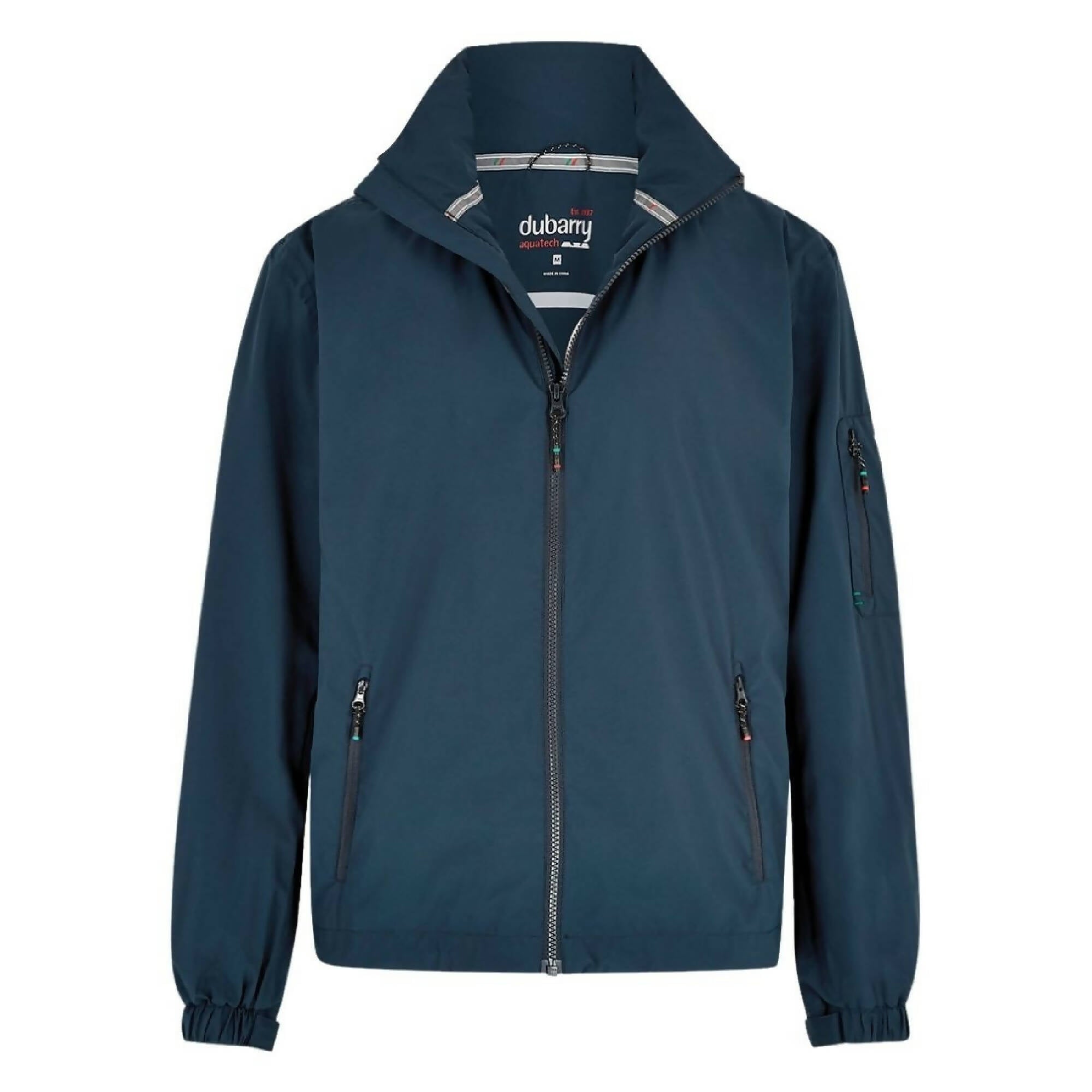 DUBARRY Croatia Waterproof Crew Jacket for Men & Women - Navy Blue Raincoat for Outdoor Activities, Hiking & Travel | Water-Resistant Windbreaker with Hood