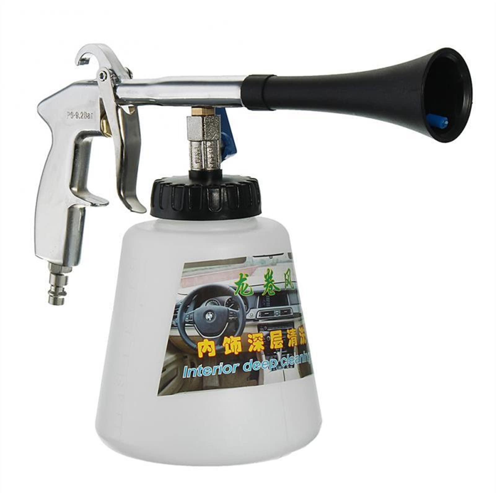 Lifyn2 Steam Cleaning Gun for Cars - High Pressure Washer with Tornado Foam Nozzle, Portable Interior & Exterior Deep Cleaner for Vehicles, Glass Windows (5-Piece Set) - Perfect for Home Car Washing, Auto Detailing, and Window Cleaning