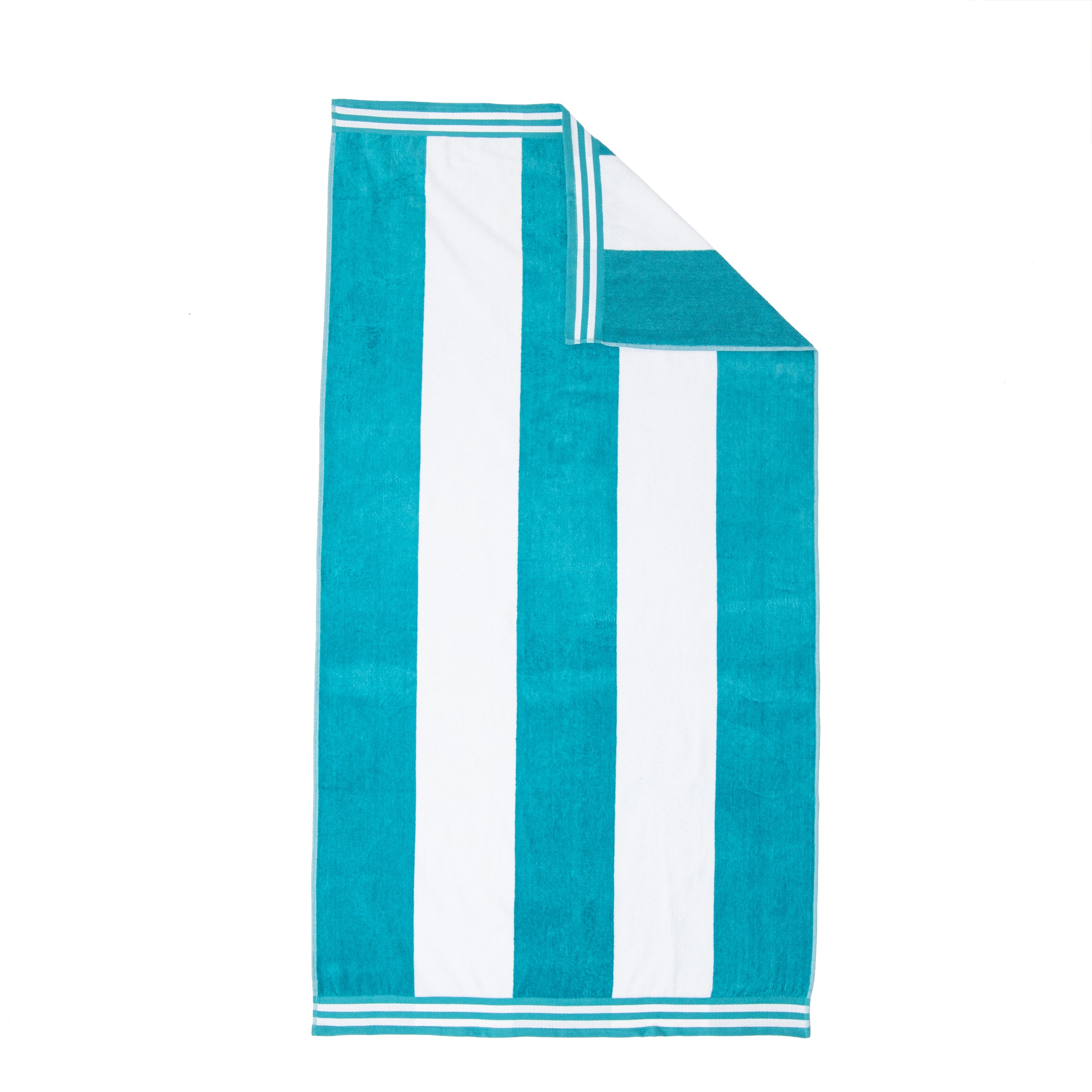 Premium Cabana Stripe Oversized Cotton Beach Towel Set of 2, 4, or 6 - Soft, Absorbent & Quick-Drying for Pool, Beach, Vacation & Spa Use