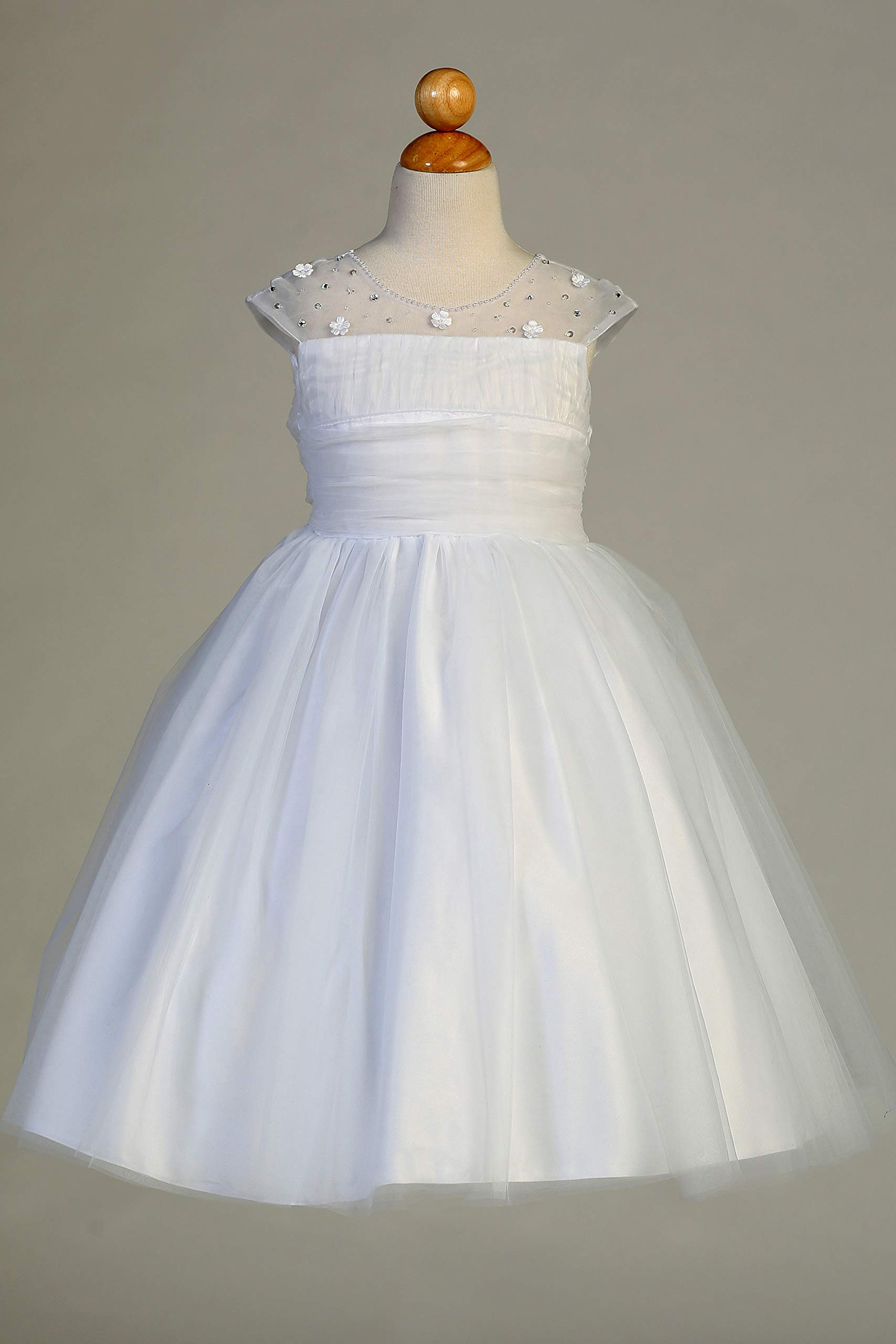 First Communion Dresses for Girls Age 7-16 | Holy White 1st Communion Gown | Flower Girl Church Dress for Religious Ceremonies & Special Occasions