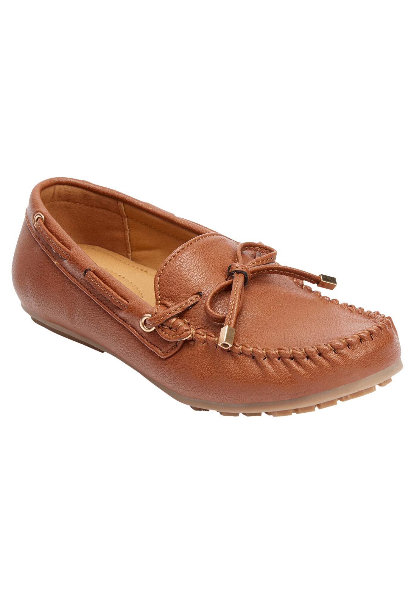 Comfortview Women's Wide Width The Ridley Flat - Comfortable Slip-On Shoes for Work, Travel & Everyday Wear