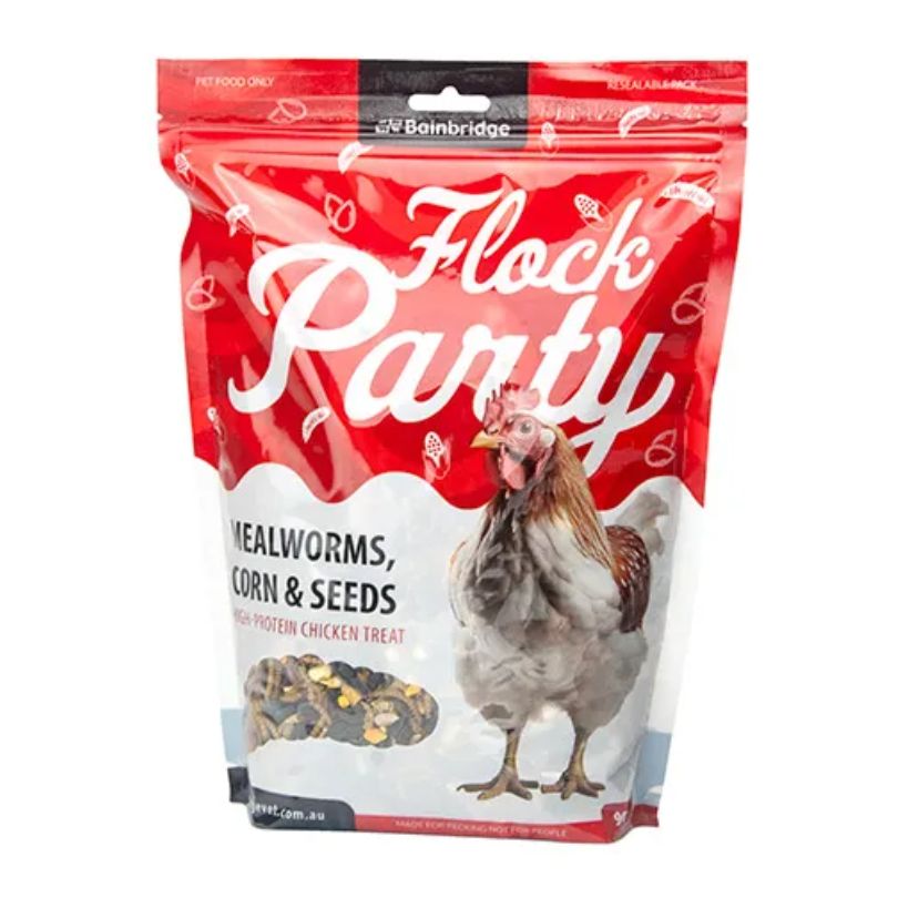 Premium Flock Pantry Mealworms, Corn & Seeds Treat - 900g High-Protein Bird Food for Chickens, Ducks & Wild Birds - Perfect for Backyard Poultry & Wildlife Feeding