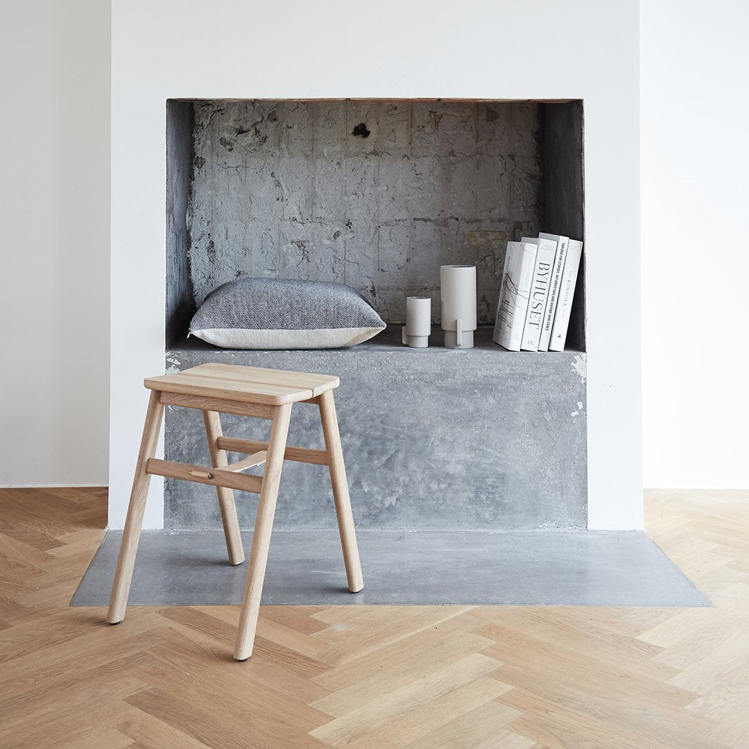 Herman Studio Angle Stool - Modern Refined Design for Living Room, Bedroom & Office Decor