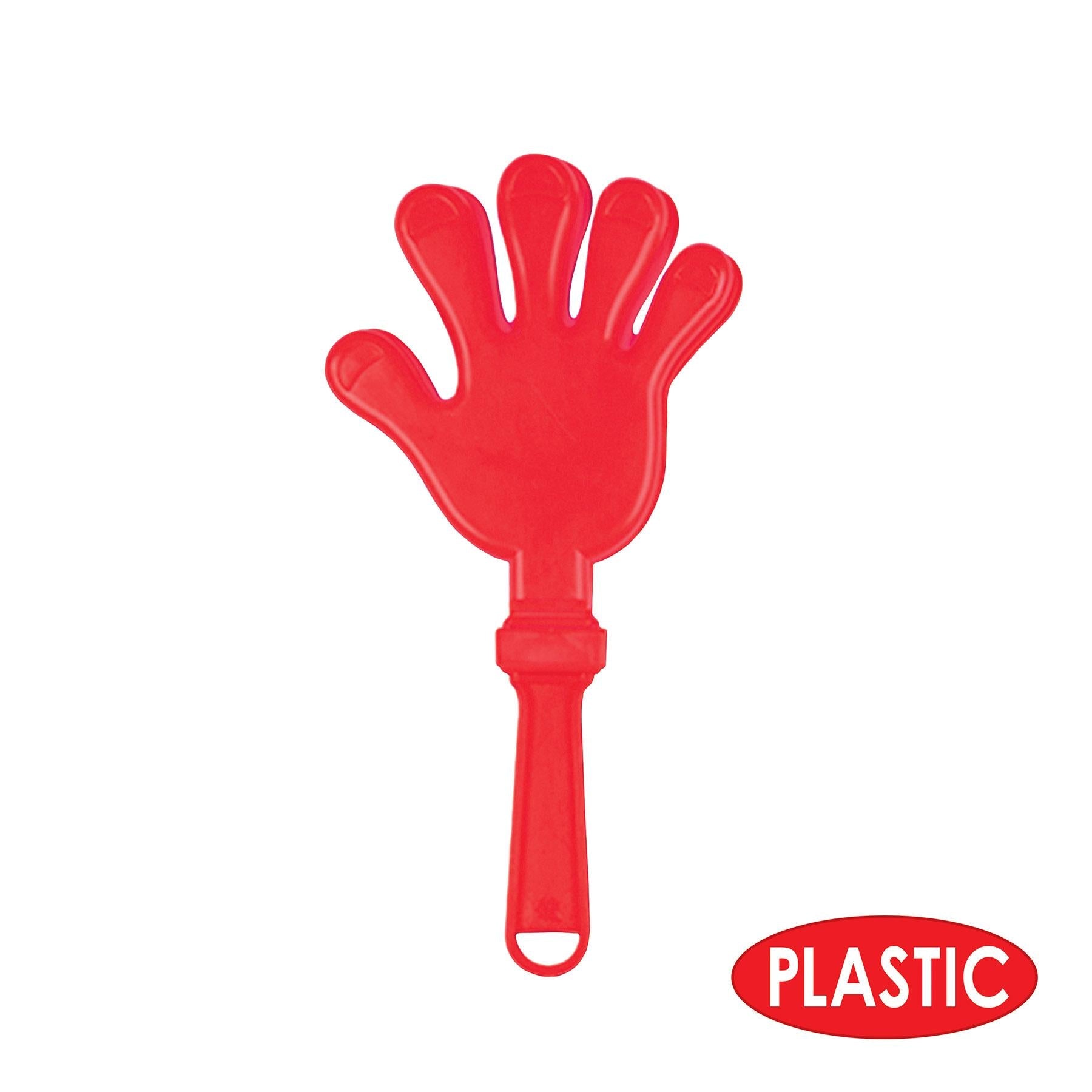 12 Pack Red Beistle Hand Party Clappers - Noisemakers for Birthday Celebrations, Sporting Events & Cheerleading - Fun Party Favors & Crowd Noise Makers