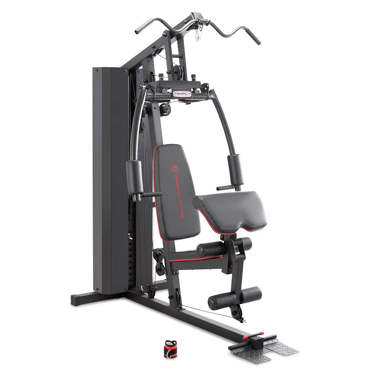 Marcy Club 200lb Home Gym System with Weight Bench & Leg Developer - MKM 81010 for Full Body Workout at Home | Strength Training Equipment for Men & Women | Perfect for Small Spaces & Home Fitness