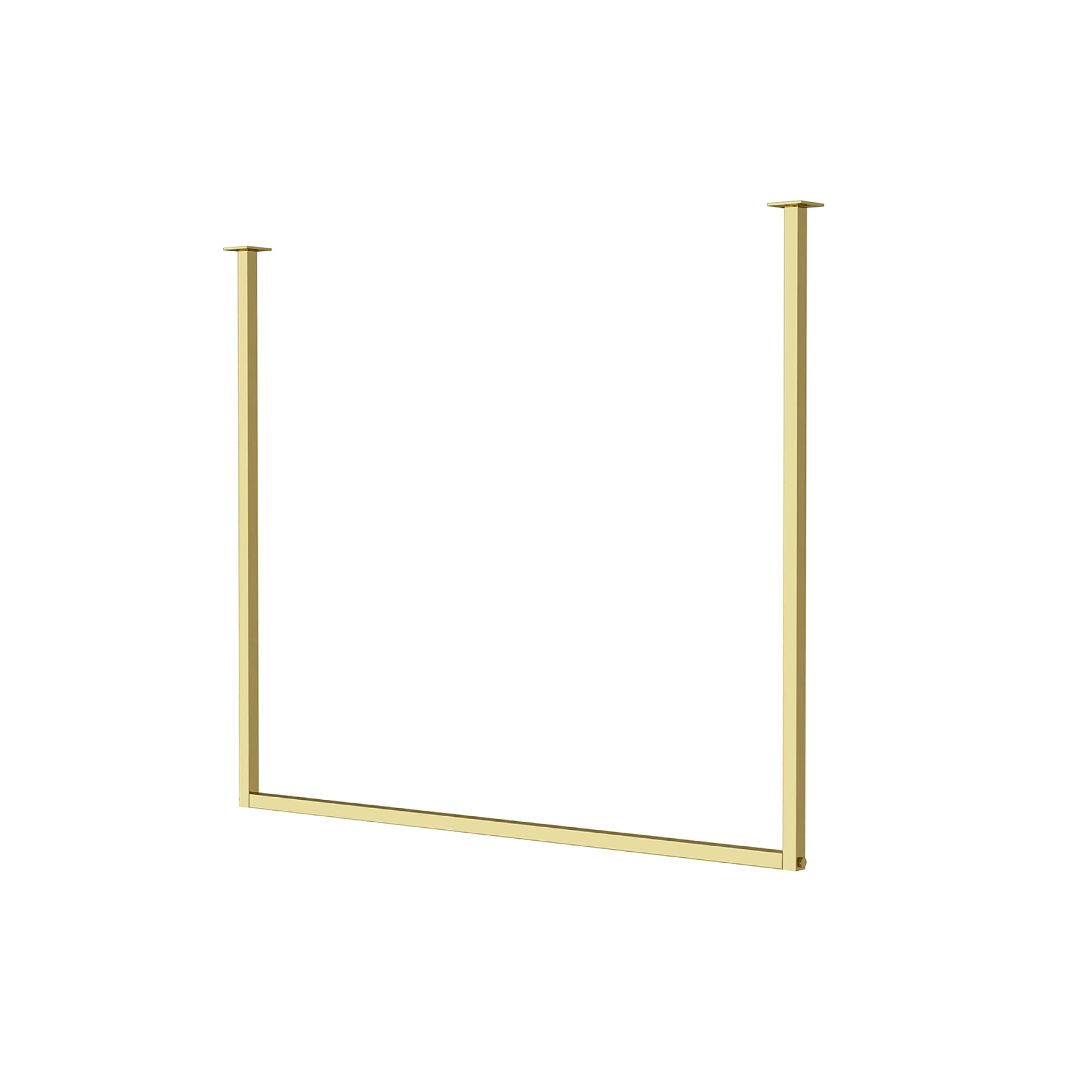 Industrial Wall-Mounted Clothes Rail - Gold Detachable Coat Rack & Ceiling Drying Rack (100×100cm) for Bedroom, Laundry Room, or Boutique Clothing Display