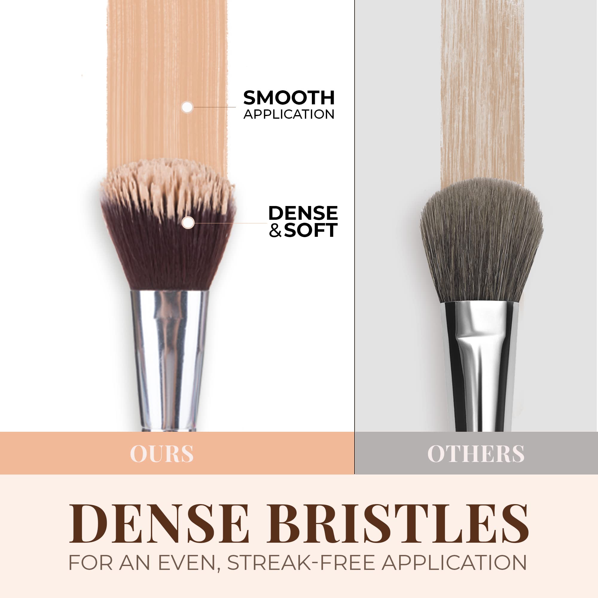 13-Piece Vegan Bamboo Makeup Brush Set - Cruelty-Free Eyebrow, Eyeshadow, Eyeliner, Foundation & Kabuki Brushes for Professional Blending & Contouring - Perfect for Everyday Makeup & Travel Beauty Kit