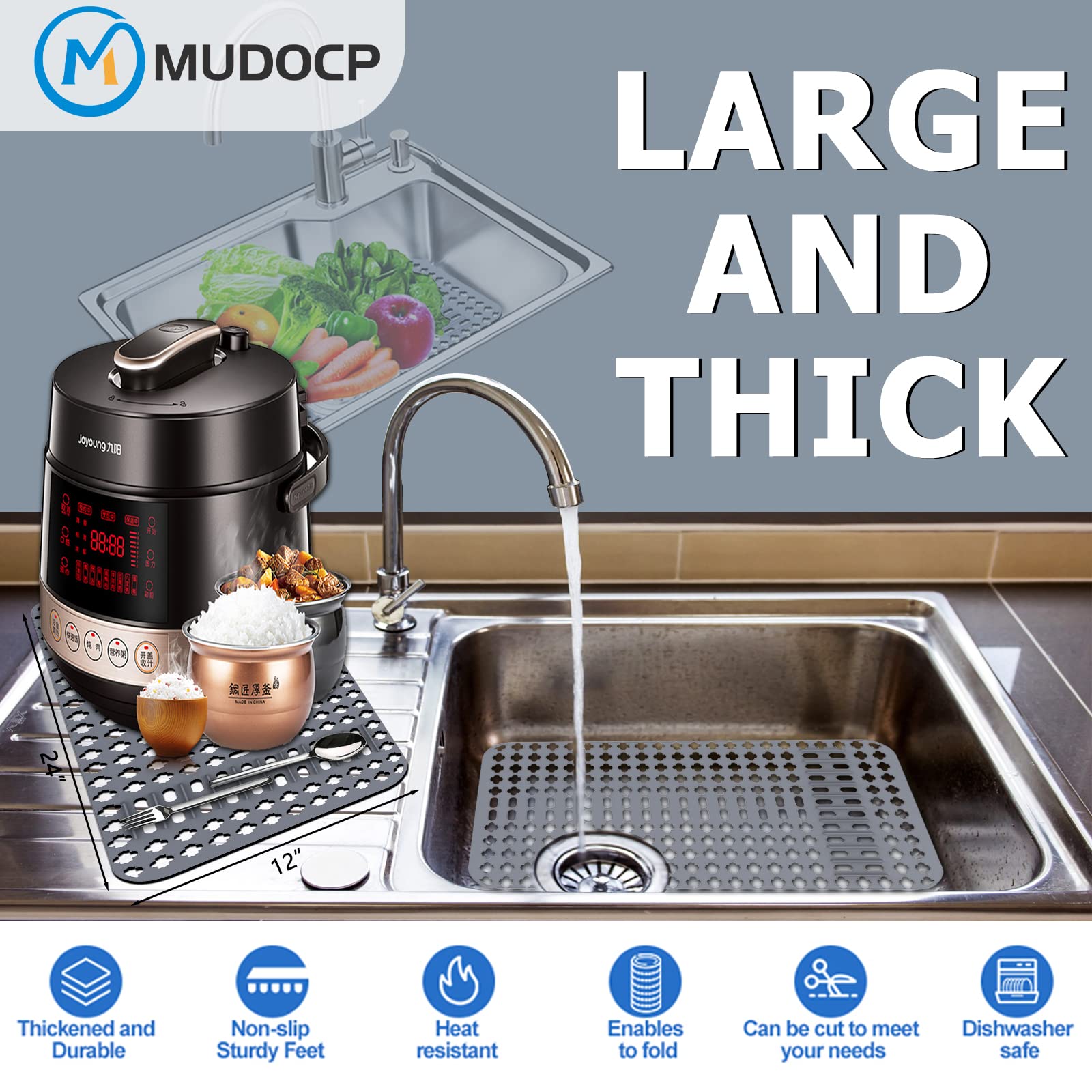 Premium Silicone Sink Protector Mat - 25.2