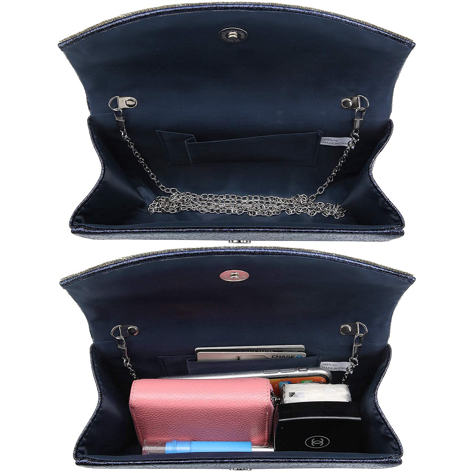 Dasein Women's Rhinestone Clutch Purse - Elegant Evening Bag for Wedding, Party, Prom & Formal Events | Perfect for Brides, Bridesmaids & Special Occasions
