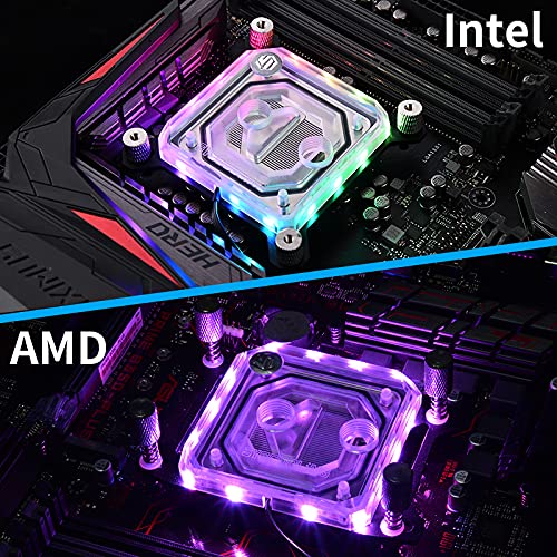 Syscooling Soft Tube Water Cooling Kit - Blue Pump & Reservoir, 360mm Copper Radiator, ARGB Lights, Compatible with All Intel CPU Sockets | Perfect for Gaming PCs & High-Performance Cooling Systems