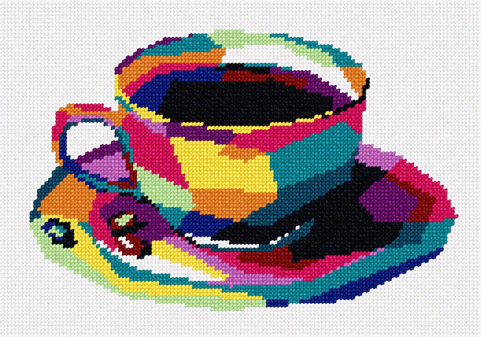 Pepita Needlepoint Kit - Coffee Cup Design Embroidery Set (10