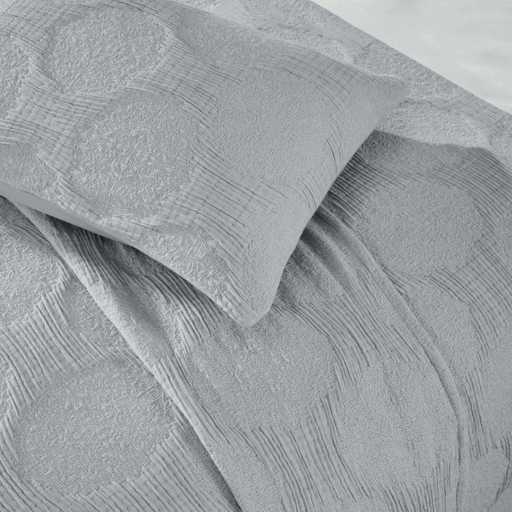 Tanta Cotton Medium Weight Crinkle Woven Coverlet - Soft & Breathable Bedspread for All Seasons | Perfect for Bedroom Decor, Guest Rooms & Cozy Home Styling