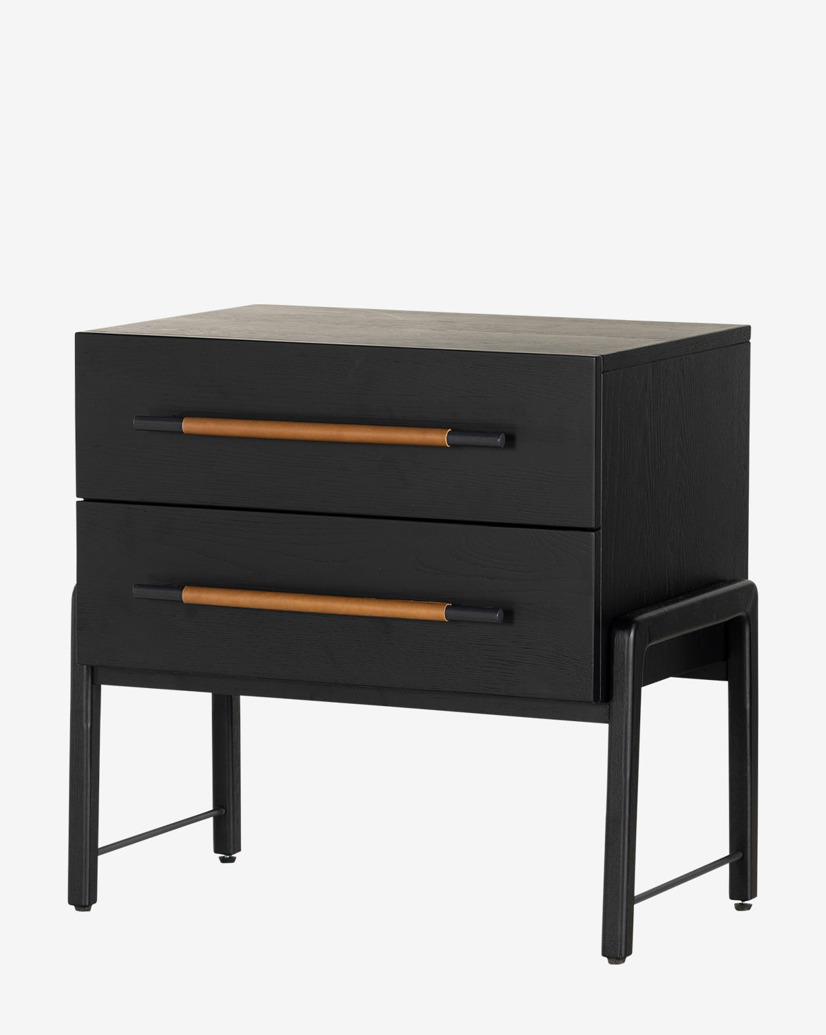 Ralston 2 Drawer Nightstand - Modern Bedside Table with Storage for Bedroom, Living Room & Office - Compact Wooden End Table with Smooth Gliding Drawers