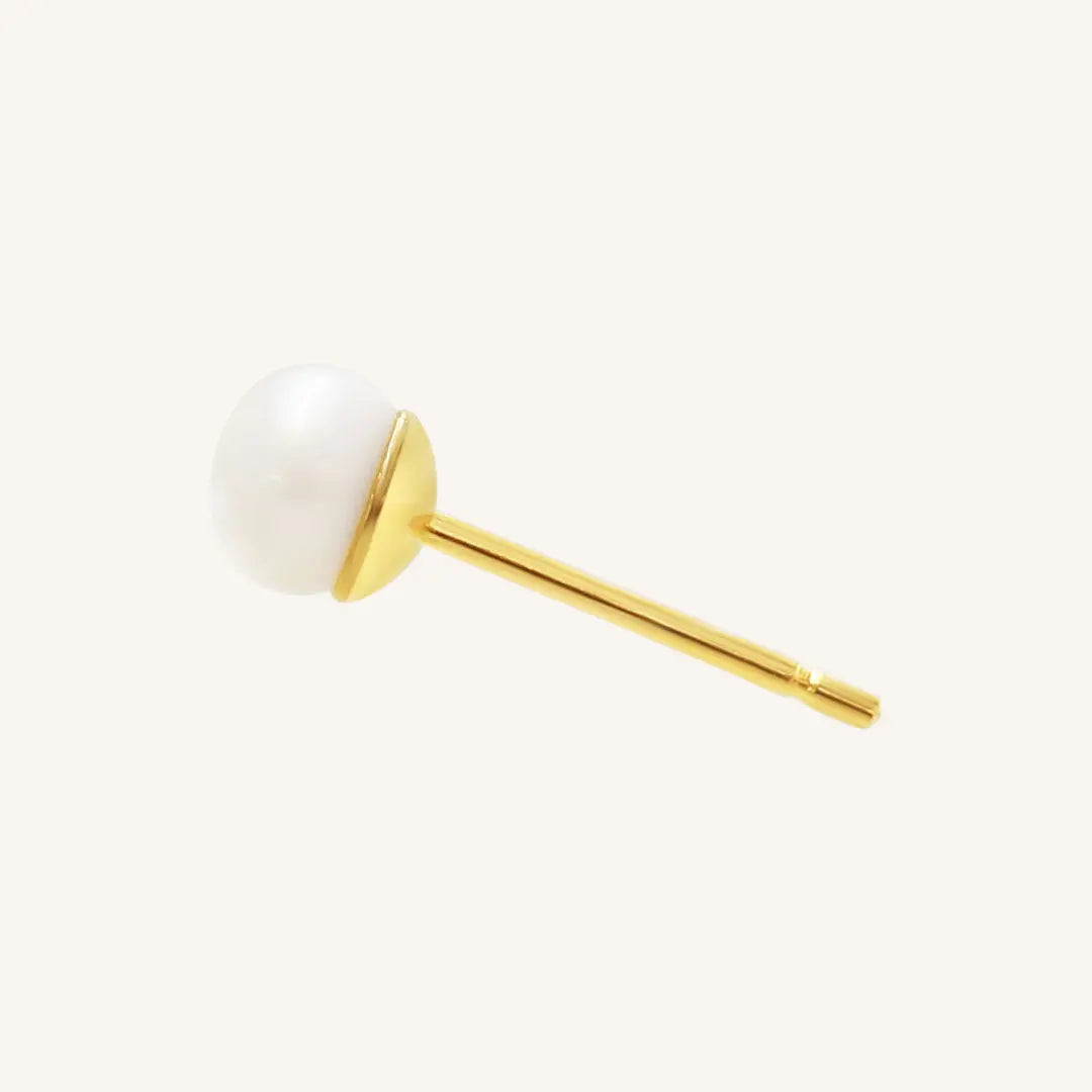 Lulu Pearl Stud Earrings 3mm - Classic & Elegant Pearl Jewelry for Women, Perfect for Weddings, Parties & Everyday Wear
