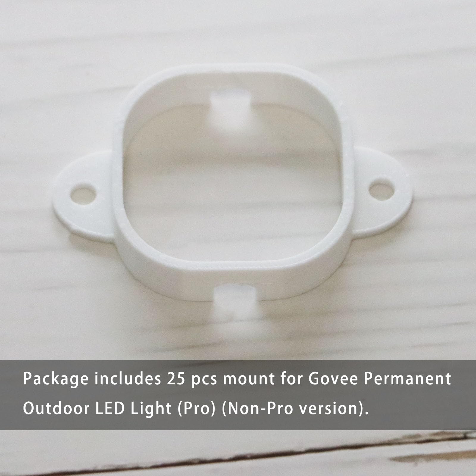 Govee Permanent Outdoor LED Lights Mount Bracket - 25 Pack, Compatible with Govee PRO Outdoor Lights (H706) - Durable Eave Installation for Home & Landscape Lighting