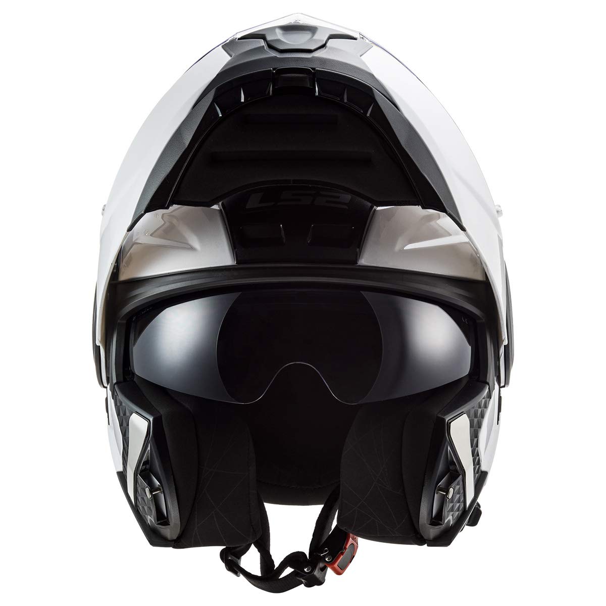 LS2 Helmets Horizon Modular Motorcycle Helmet with Sun Shield - Gloss White (Small) - Comfortable & Safe for Commuting, Touring & Adventure Riding