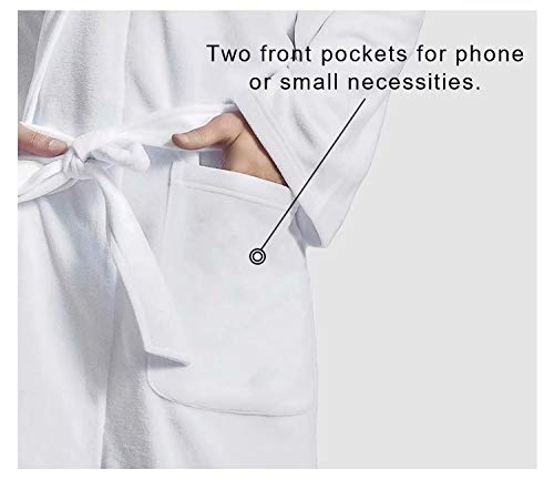AFPANQZ Men's Lightweight Waffle Bathrobe with Pockets - Full Length Long Sleeve Sleepwear Shawl for Big & Tall - Perfect for Lounging, Spa Days & Cozy Nights at Home