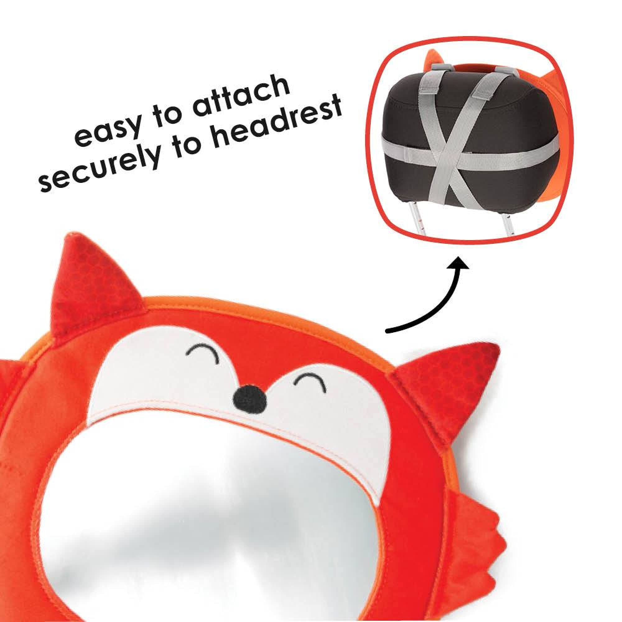 Diono Easy View Fox Character Baby Car Mirror - Adjustable Safety Car Seat Mirror for Rear Facing Infants | Wide Crystal Clear Shatterproof View | Crash Tested | Perfect for Road Trips & Daily Commutes with Baby