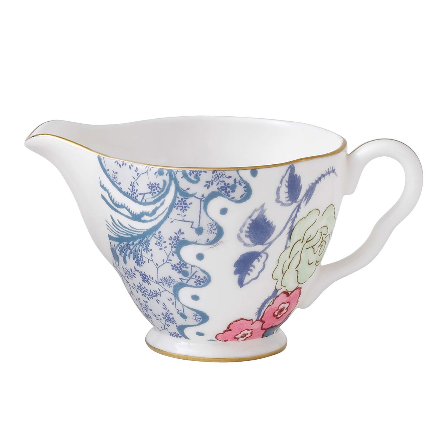 Wedgwood Butterfly Bloom Sugar Bowl and Creamer Set - Elegant Tea & Coffee Serving Set for Afternoon Tea, Bridal Shower, and Home Decor