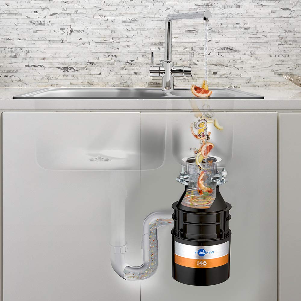 InSinkErator RFISE46AS Garbage Disposal Unit, Black - Perfect for Kitchen Waste Management & Eco-Friendly Homes