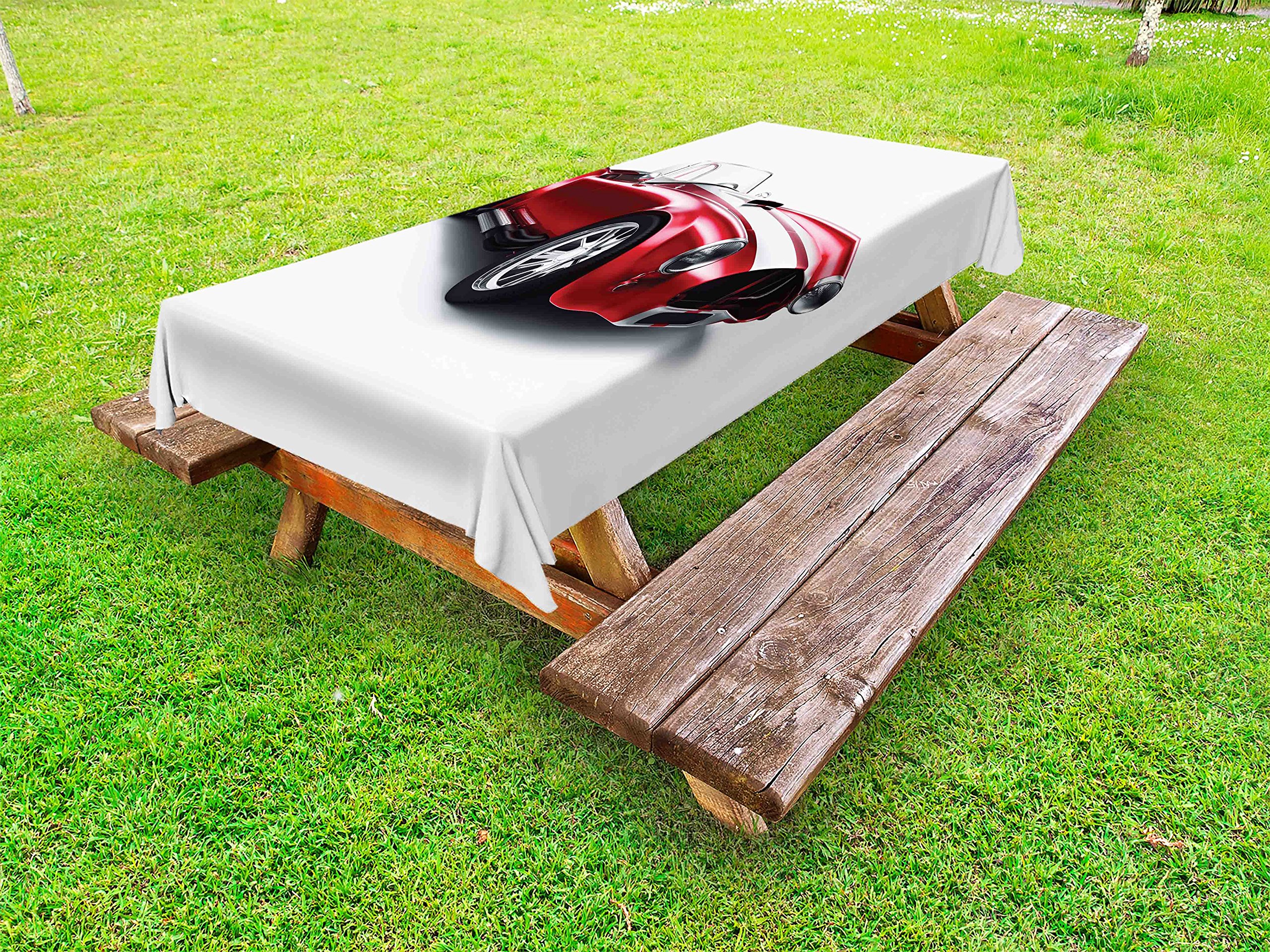 Vintage Coupe Car Outdoor Tablecloth - Washable Picnic Table Cover with Digital Smooth Color Effects, 58