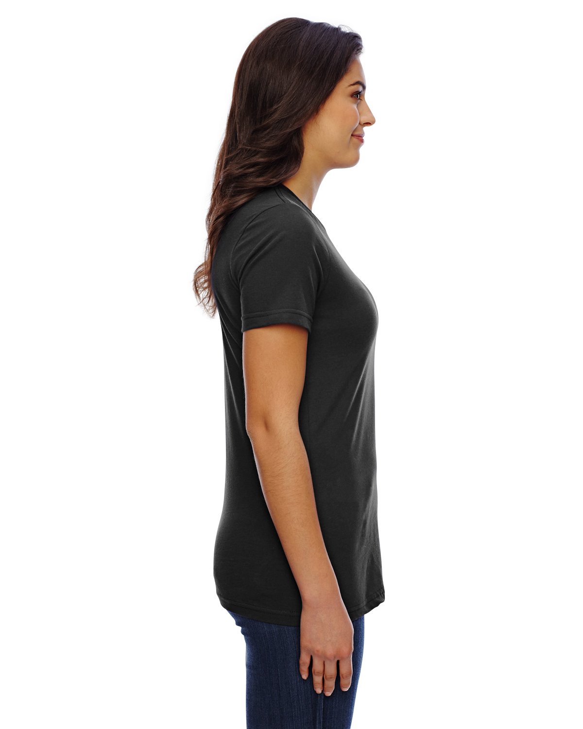 American Apparel Women's Fine Jersey Classic T-Shirt - Soft Cotton Crewneck Tee for Casual Wear, Layering & Everyday Outfits