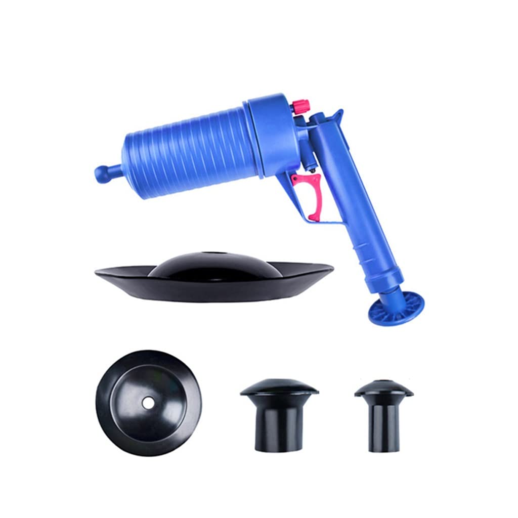 WALNUTA High Pressure Drain Blaster Gun - Manual Sink Plunger for Clogged Toilets, Bathroom Sinks & Pipes - Powerful Drain Cleaner Tool for Home Plumbing Maintenance (Color: A) - Perfect for Kitchen, Bathroom, and Outdoor Drain Cleaning