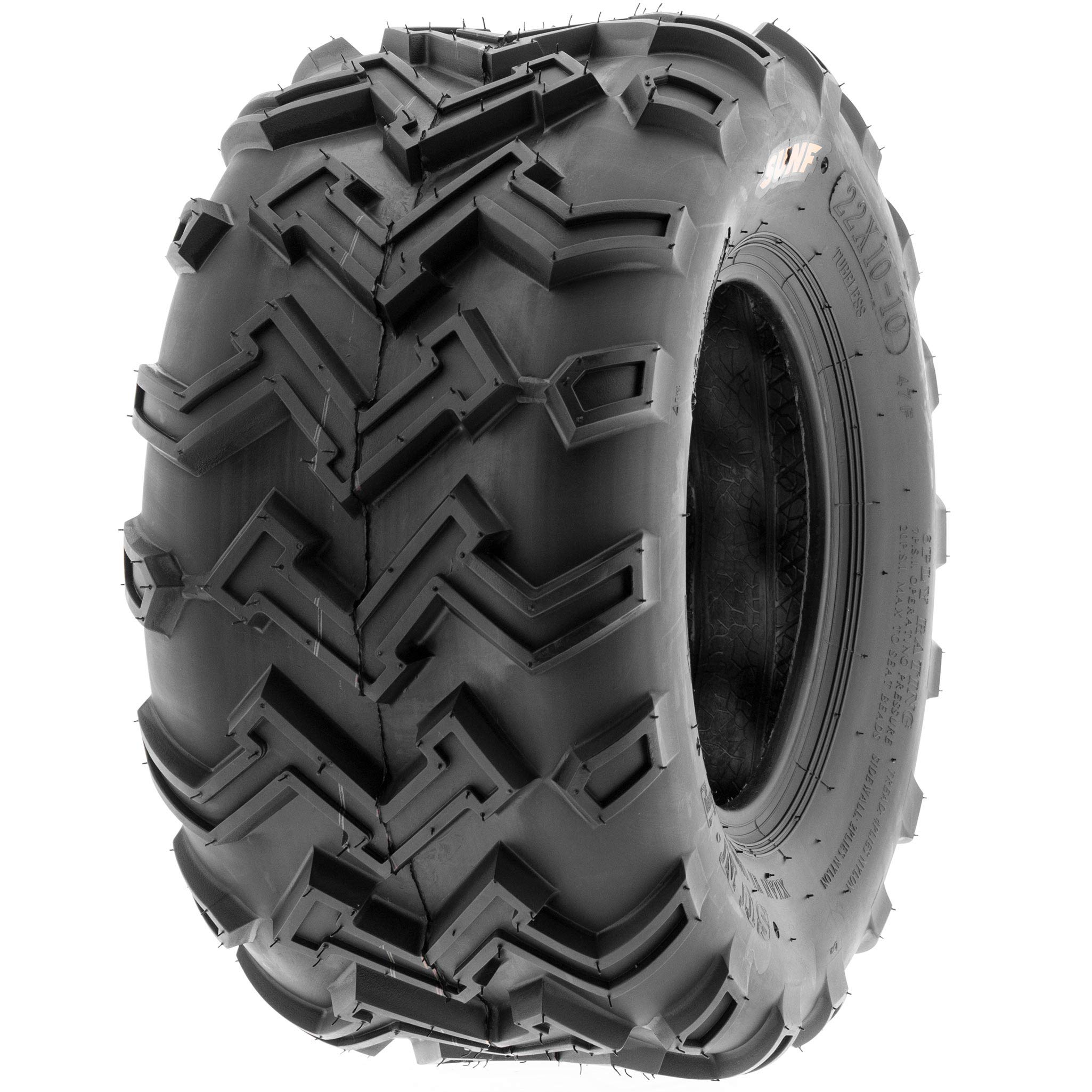 SunF 22x10-10 6 Ply Heavy Duty ATV Tires - Pair of 2 Off-Road Tires for Mud, Sand & Trail Riding - Perfect for ATV, UTV & Quad Vehicles