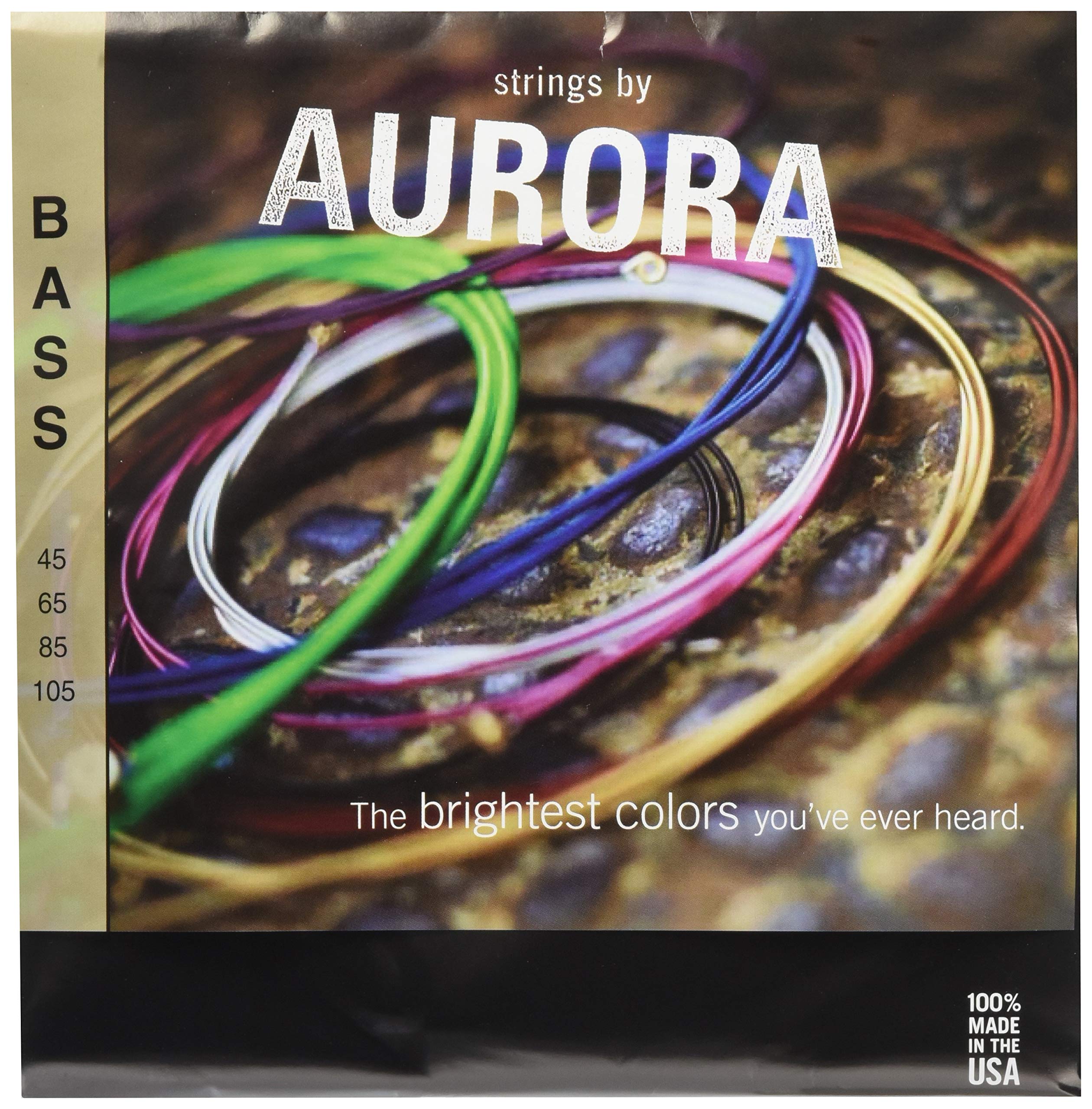 Aurora Strings AURMULTIB45-105 5-String Bass Guitar Strings Set - Multi-Colored for Enhanced Playability & Durability - Perfect for Rock, Jazz & Studio Recording Sessions