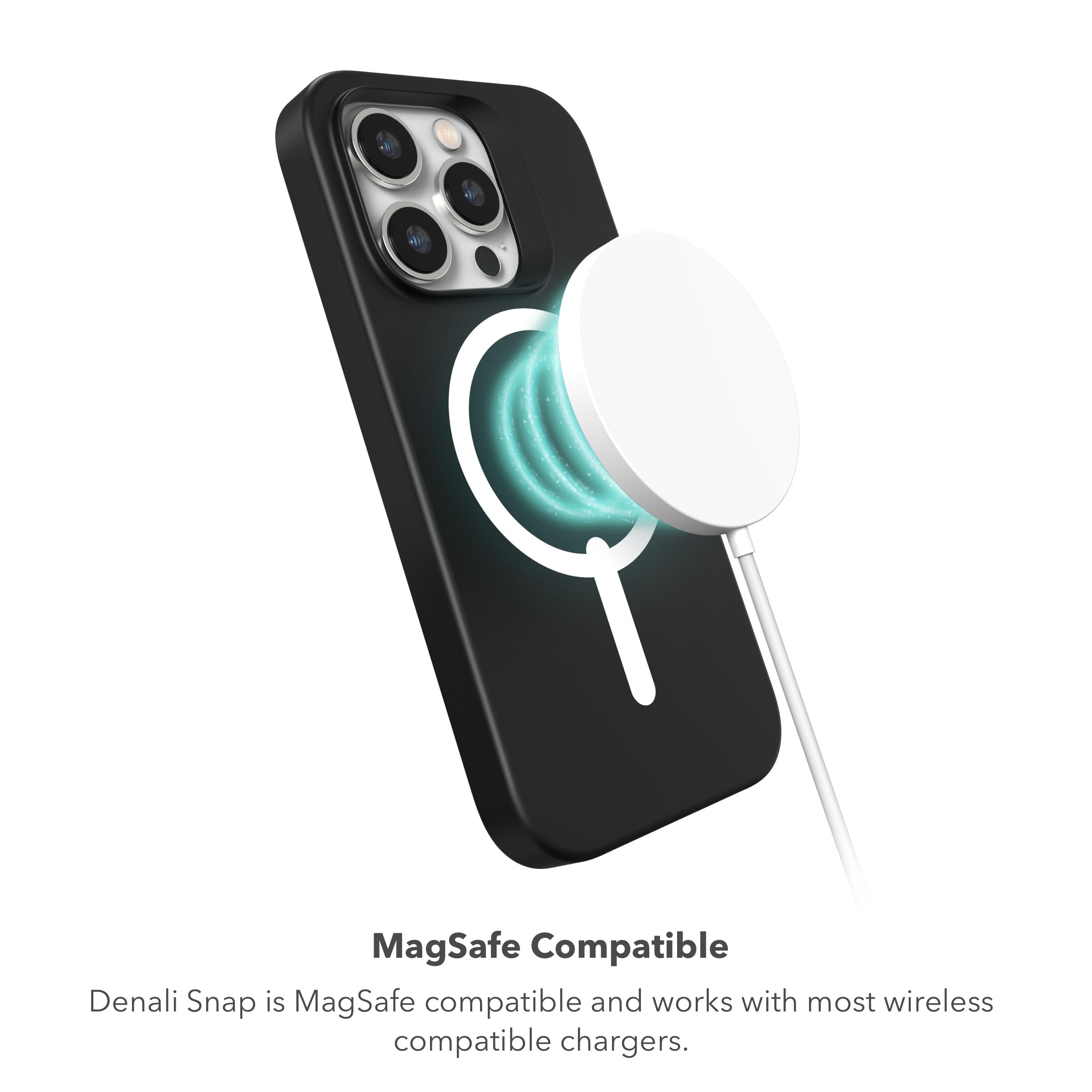 ZAGG Denali Snap iPhone 15 Pro Max Case - 16ft Drop Protection, Dual Layer Textured Shockproof Cover with MagSafe Compatibility | Anti-Slip Design for iPhone 15 Pro Max | Perfect for Outdoor Activities, Work & Travel (Black)