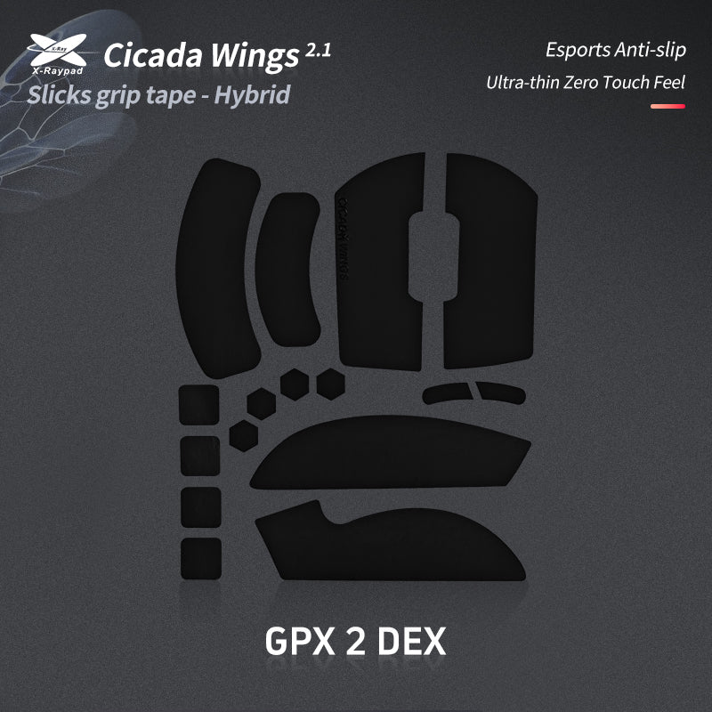 X Raypad Cicada Wings V2 Grip Tape for Logitech G Pro X Superlight 2 - Non-Slip Mouse Grip for Gaming, Esports & FPS - Enhanced Control & Precision for Competitive Play