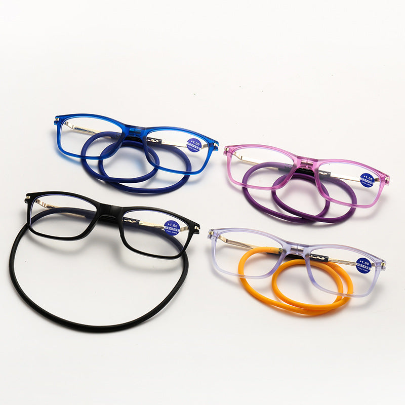 Anti Blue Light Reading Glasses - Magnetic Hanging Neck Portable Eyewear for Computer, Phone & Book Reading - Reduce Eye Strain for Office, Gaming & Night Use