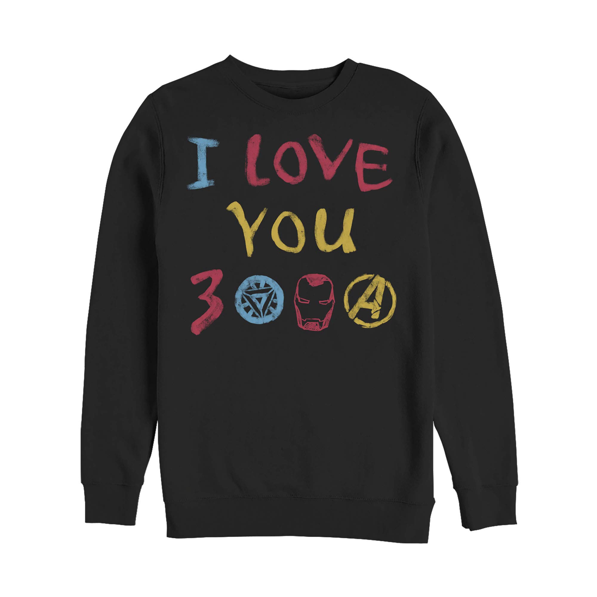 Marvel Men's Love You 3000 Graphic Print Sweatshirt | Avengers Iron Man Inspired Pullover | Casual Wear & Gifts for Marvel Fans