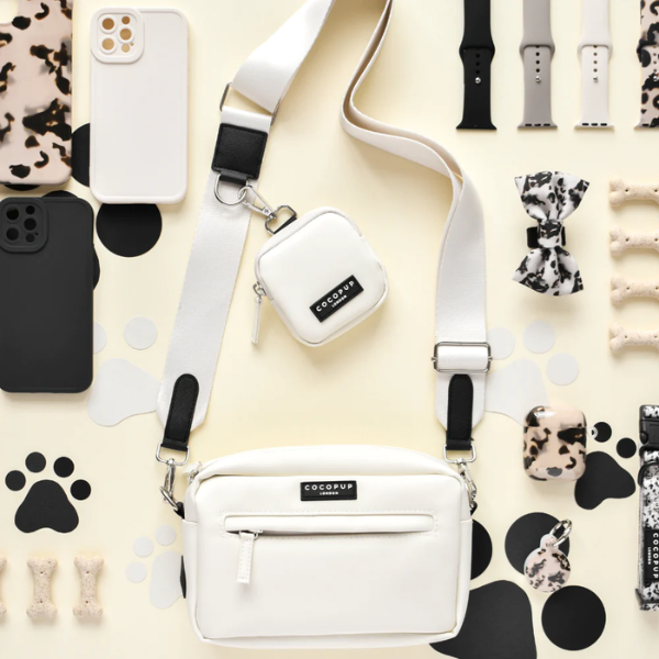 Durable Adjustable Bag Strap for Dog Walking - Oyster White - Perfect for Pet Owners & Outdoor Adventures