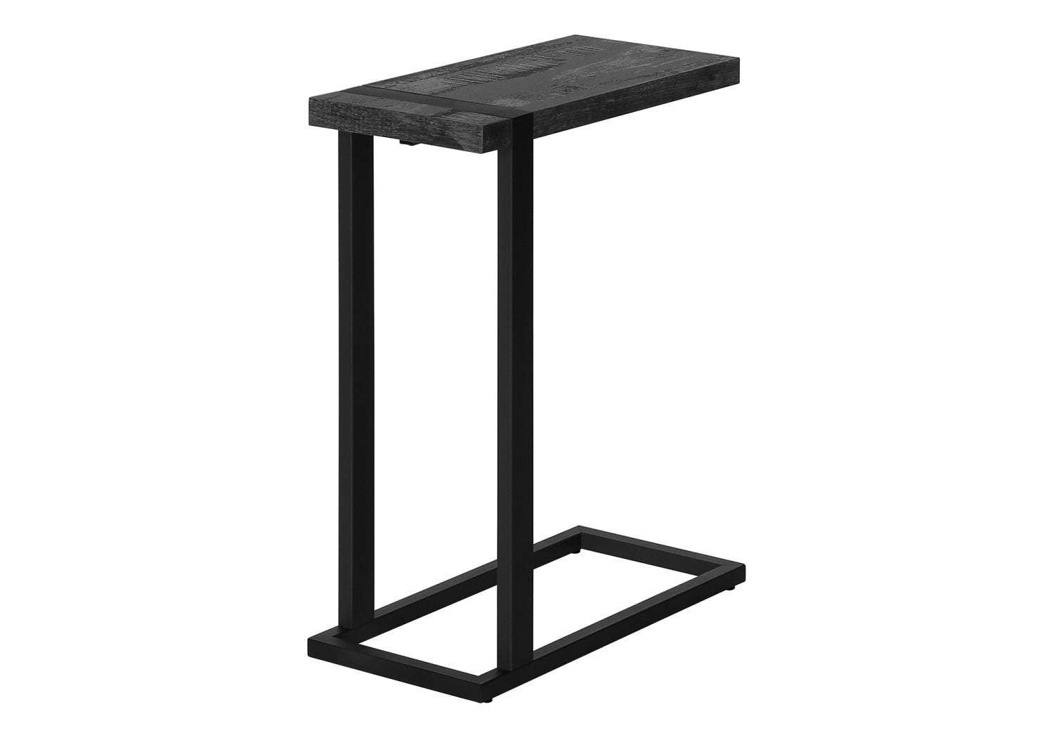 Brann Side Table - Modern Black End Table for Living Room, Bedroom, or Office - Small Accent Table with Sturdy Metal Frame & Wooden Top