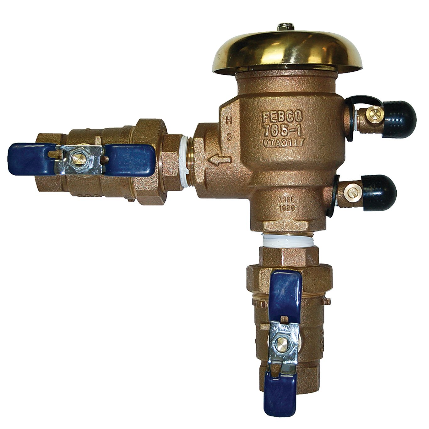Febco 765EUB 100 1 Watts Pressure Vacuum Breaker with Union Connections - Backflow Preventer for Irrigation Systems & Water Supply Protection
