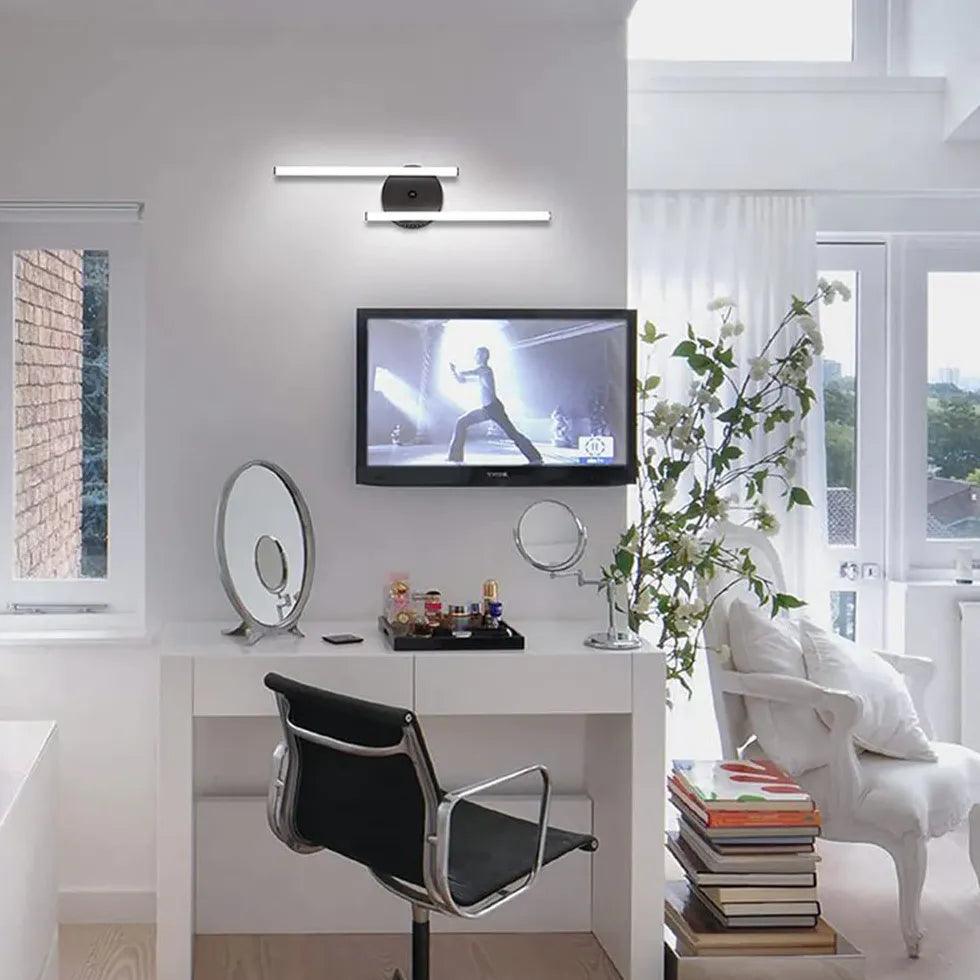 Modern Dual Linear Round LED Wall Lights - Energy Efficient Indoor/Outdoor Lighting for Living Room, Bedroom, Patio & Hallway
