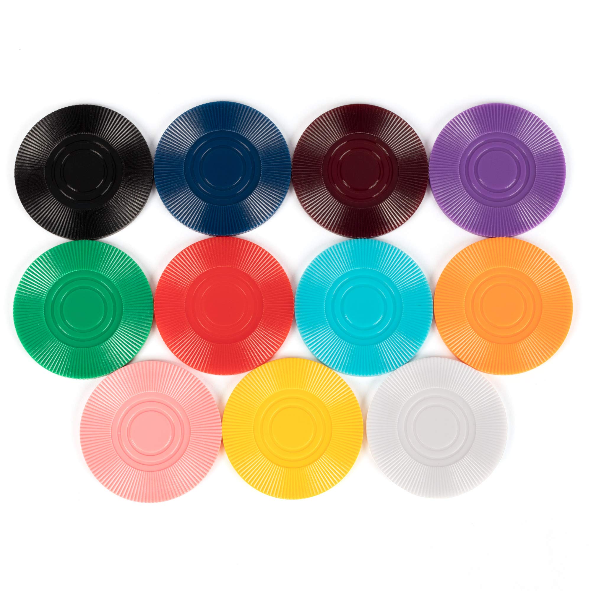 Brybelly 100-Piece Interlocking Poker Chip Set - 2 Gram Lightweight Plastic Casino Chips for Texas Hold'em, Blackjack, Card Games & Math Learning | Perfect for Casino Nights, Home Poker Tournaments & Classroom Counting Activities (Orange)