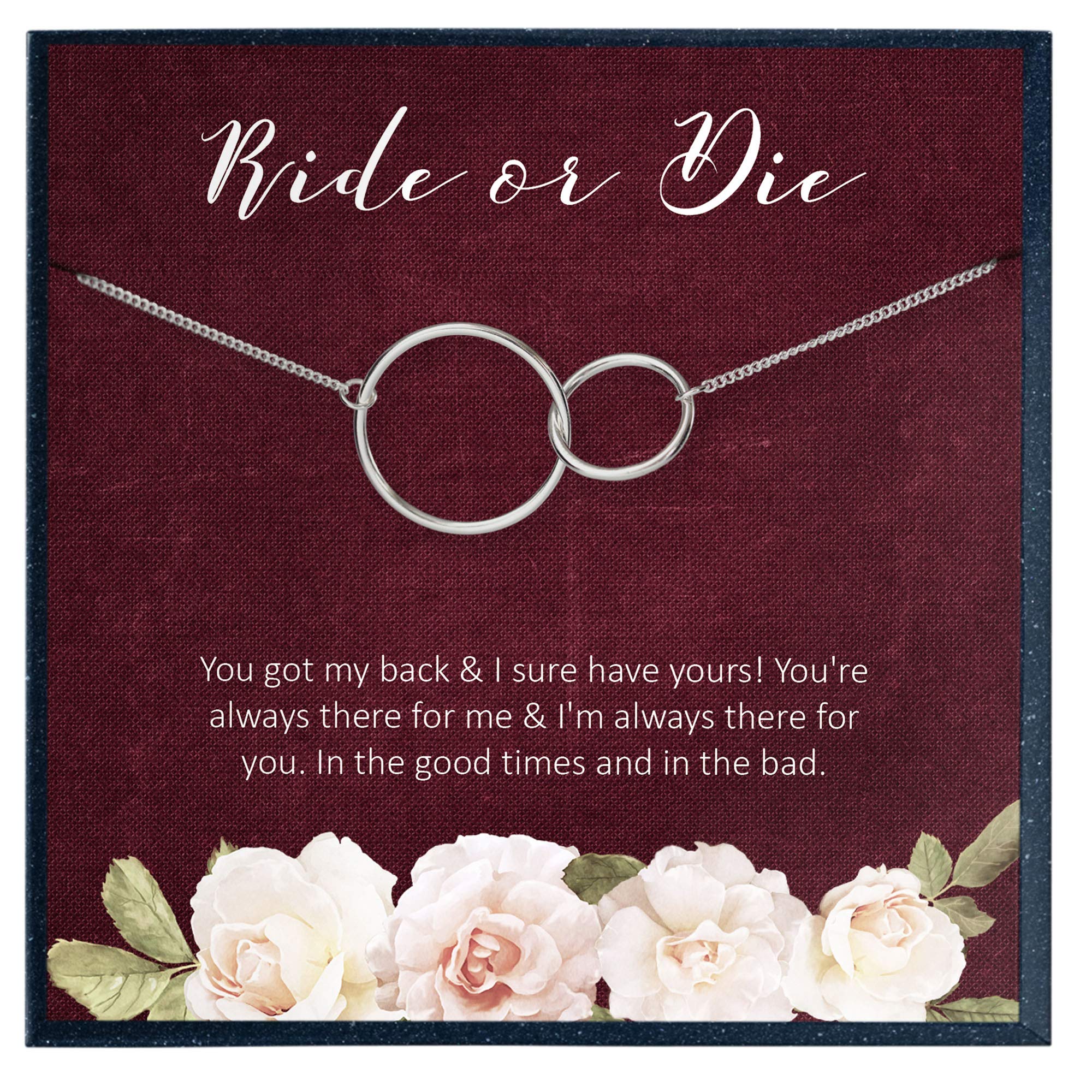 Best Friends Necklace - Ride or Die Friendship Jewelry Gift for Close Friends | Perfect for Anniversaries, Birthdays & Matching BFF Accessories