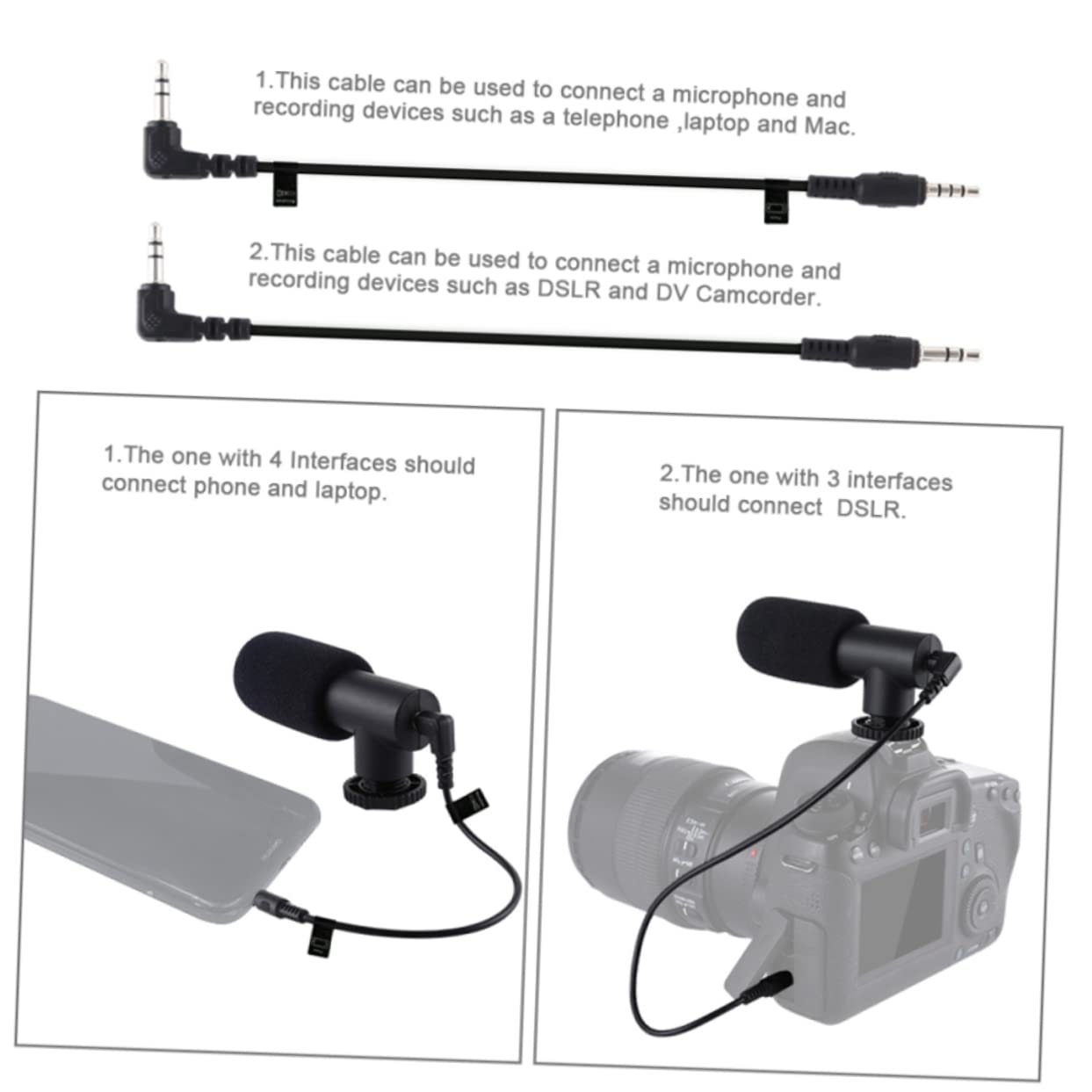 UKCOCO 1 Set Adjustable Phone Tripod Stand with Light & Microphone Holder - Desktop Mount for Live Streaming, Makeup Videos, Photography & Video Calls - Perfect for Content Creators, Vloggers & Home Office