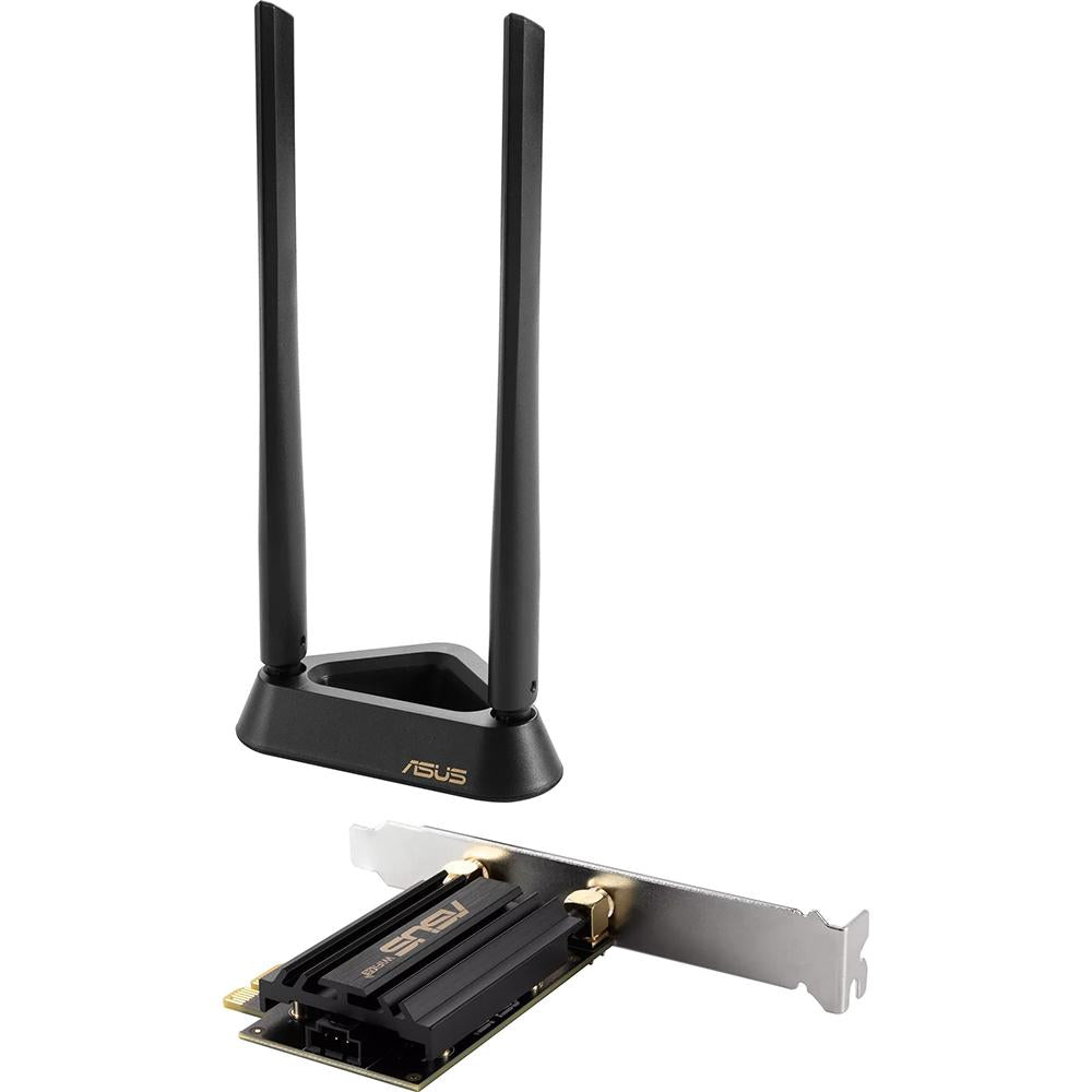 ASUS PCE-AXE58BT WiFi 6 PCIe Adapter Card - Dual Band 2.4GHz/5GHz, 802.11ax, Bluetooth 5.2, High-Speed Wireless Network Card for Gaming & Streaming PCs