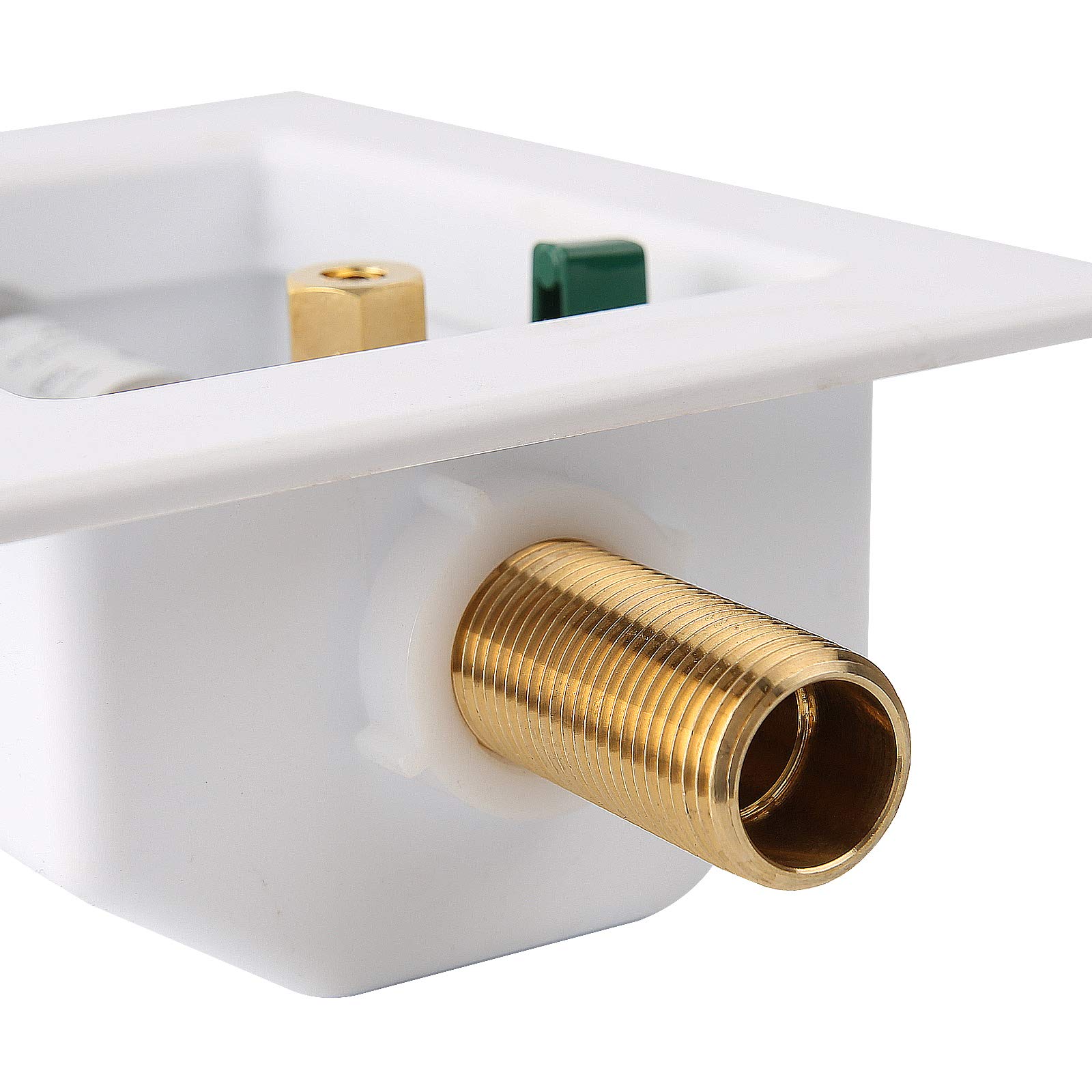 Solimeta Commercial Ice Maker Outlet Box with Water Hammer Arrestor - Lead-Free Brass MIP Connection for Restaurants, Bars & Home Kitchens