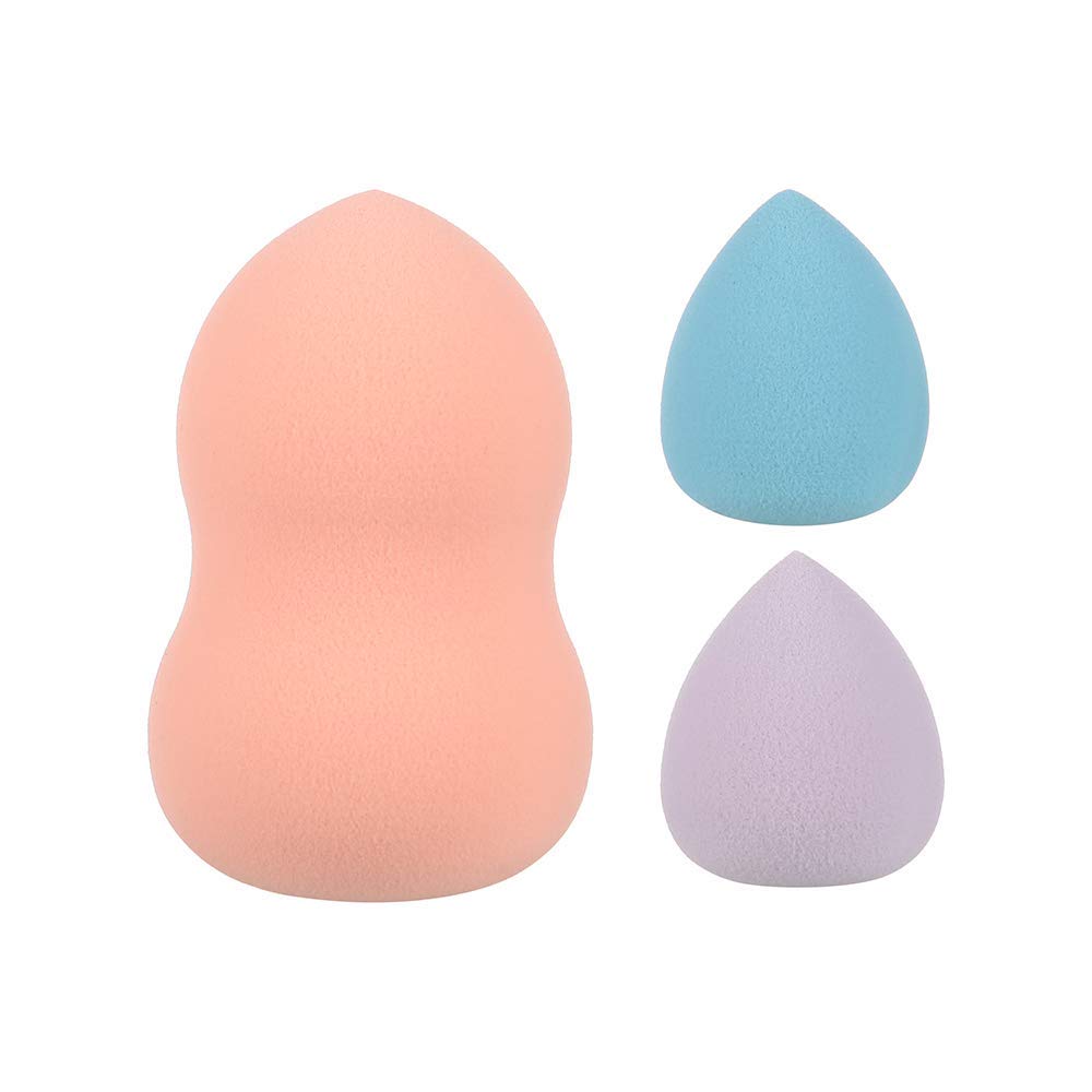 Yiqelu Makeup Beauty Sponge Blender Set - 3 Pack Soft Foundation Blending Sponges for Flawless Liquid & Powder Makeup Application - Perfect for Everyday Makeup, Contouring & Professional Use