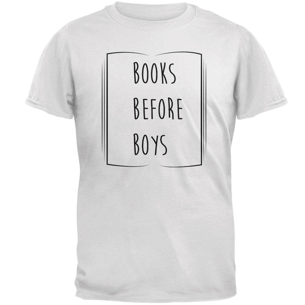 Old Glory Education Smart Women Books Before Boys Men's T-Shirt - White 2XL - Casual Wear, College Outfits & Feminist Statement Apparel