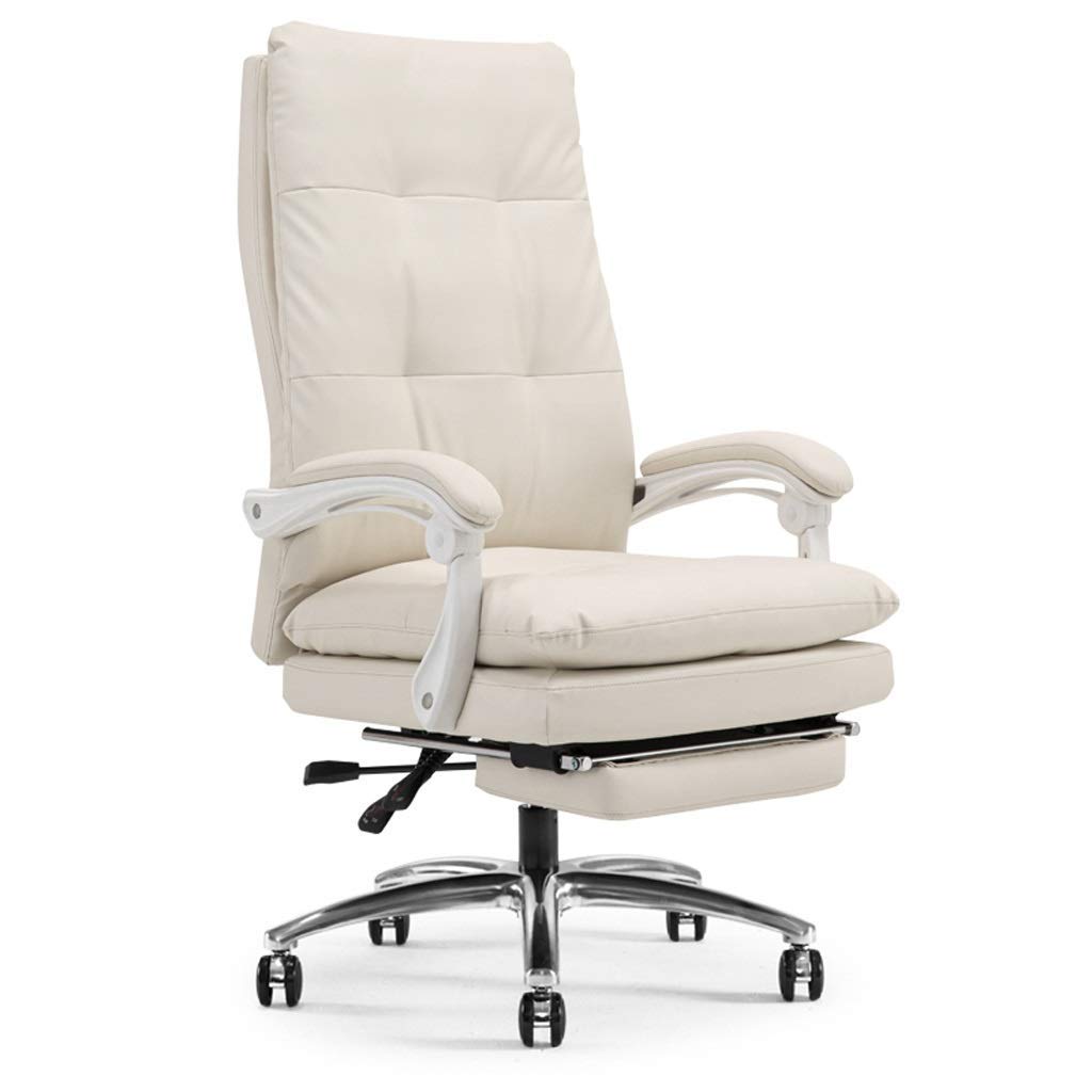 Premium Ergonomic Office Chair - Adjustable Reclining PU Leather Executive Desk Chair for Home & Business, High Back Computer Chair with Lumbar Support (Brown) - Perfect for Long Work Hours, Gaming & Remote Work