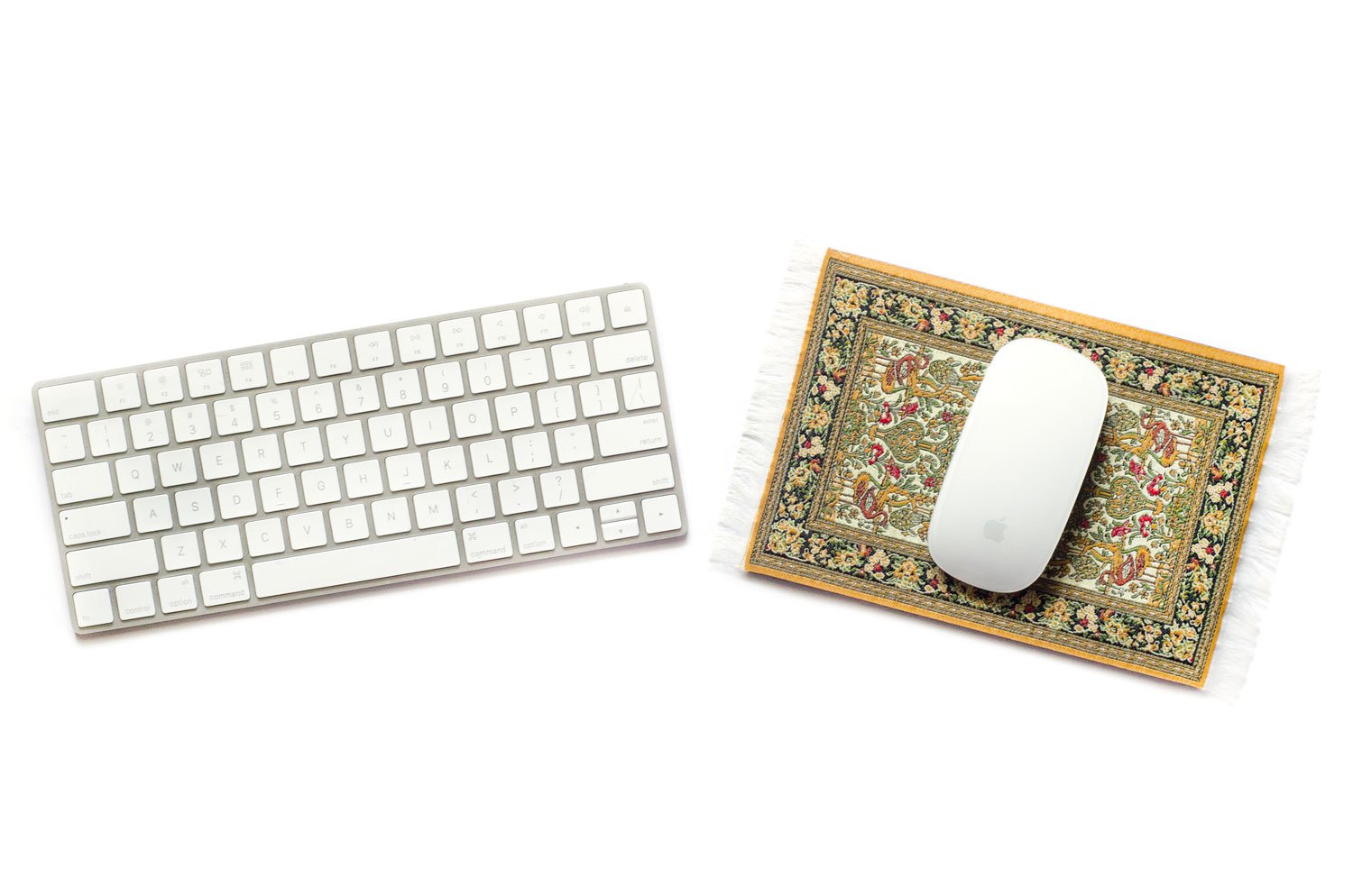 Premium Oriental Carpet Woven Fabric Mouse Pad - Ergonomic Hereke Design Computer Mousepad for Office & Gaming - Home & Workspace Essential