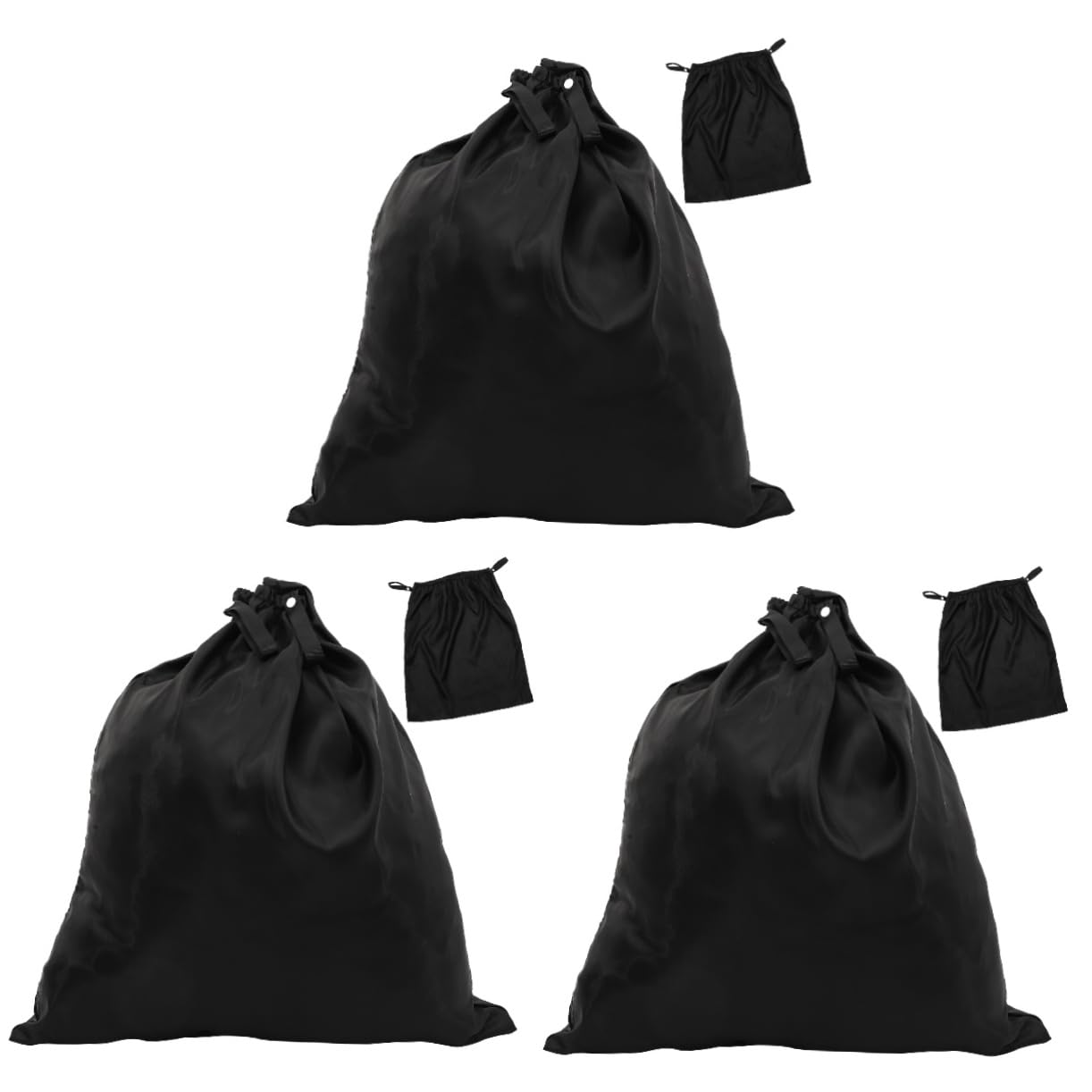 **iFundom 3-Pack Waterproof Diaper Pail Liners – 420D Oxford Cloth Trash Can Storage Bags for Cloth Diapers (Black) – Ideal for Nursery, Daycare & Home Use**