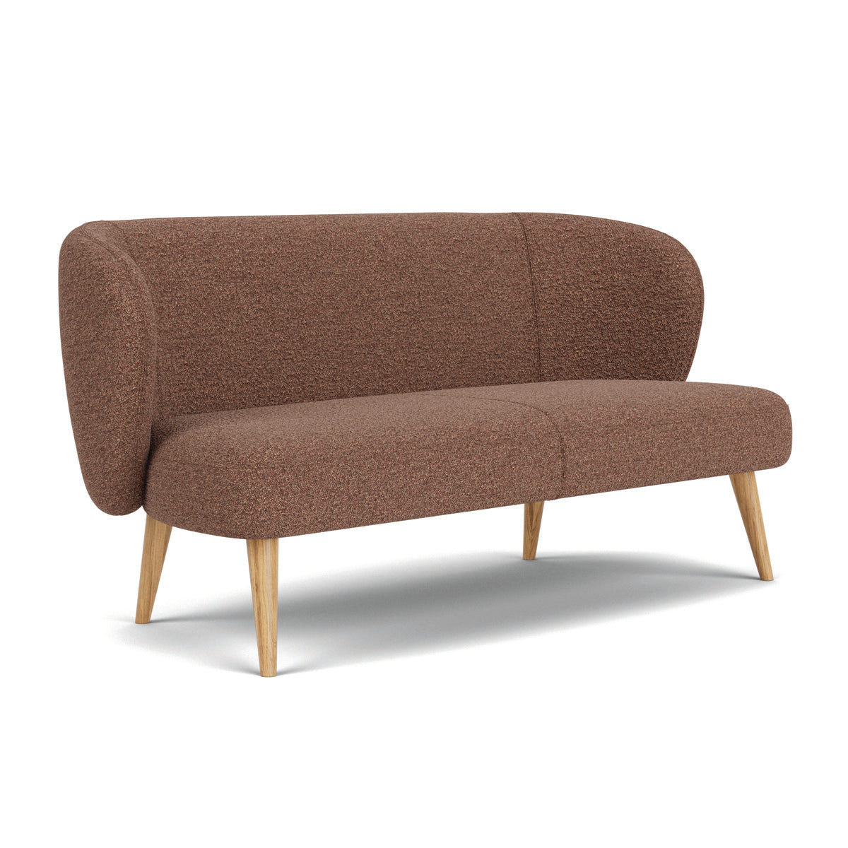 Kathleen Boucle 2 Seater Sofa - Modern Upholstered Loveseat for Living Room, Apartment & Office - Soft Chenille Fabric with Solid Wood Frame - Compact Couches for Small Spaces
