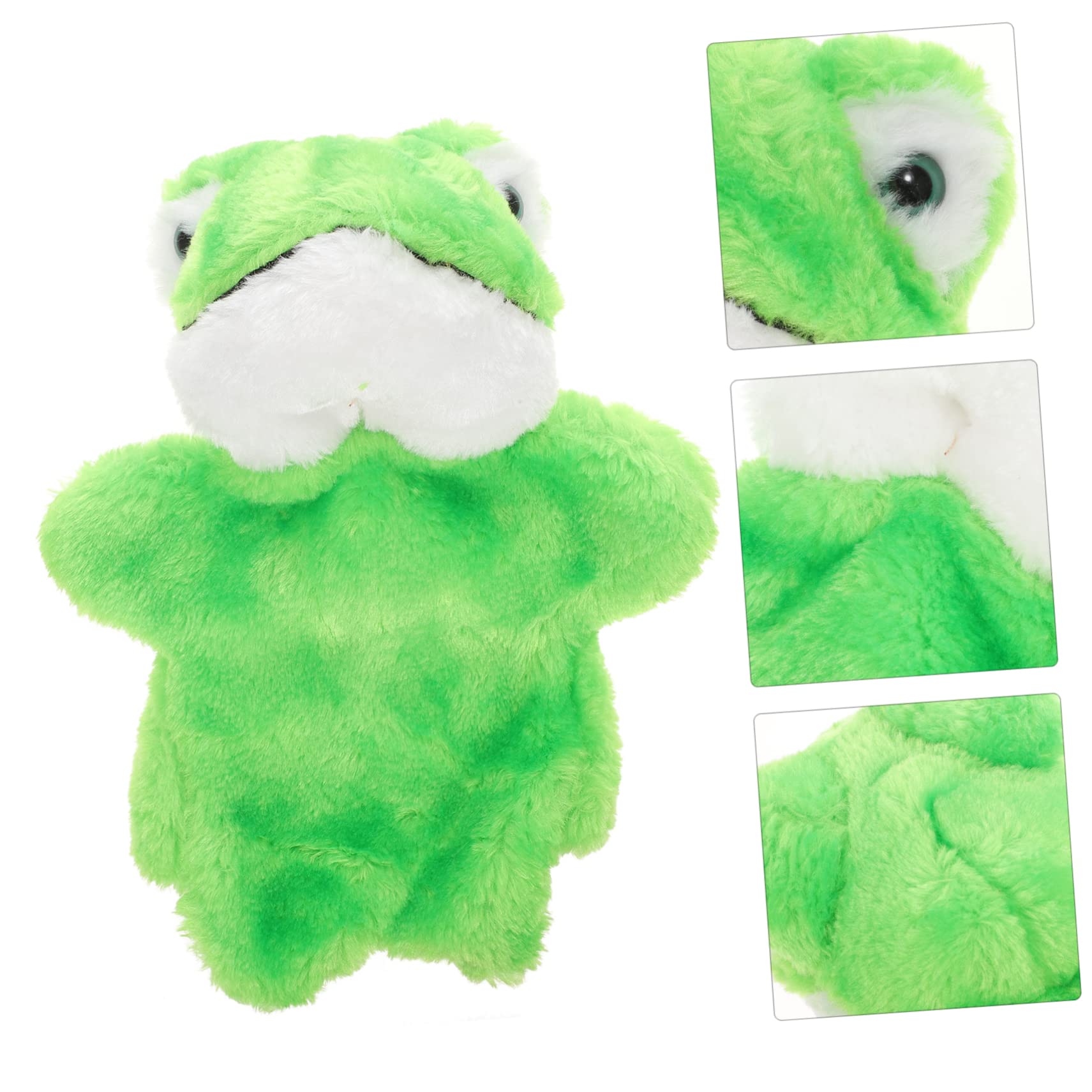 KOMBIUDA Plush Frog Hand Puppet - Soft Storytelling Animal Toy for Kids, Themed Puppet Show & Interactive Play - Perfect for Classroom, Bedtime Stories & Imaginative Play